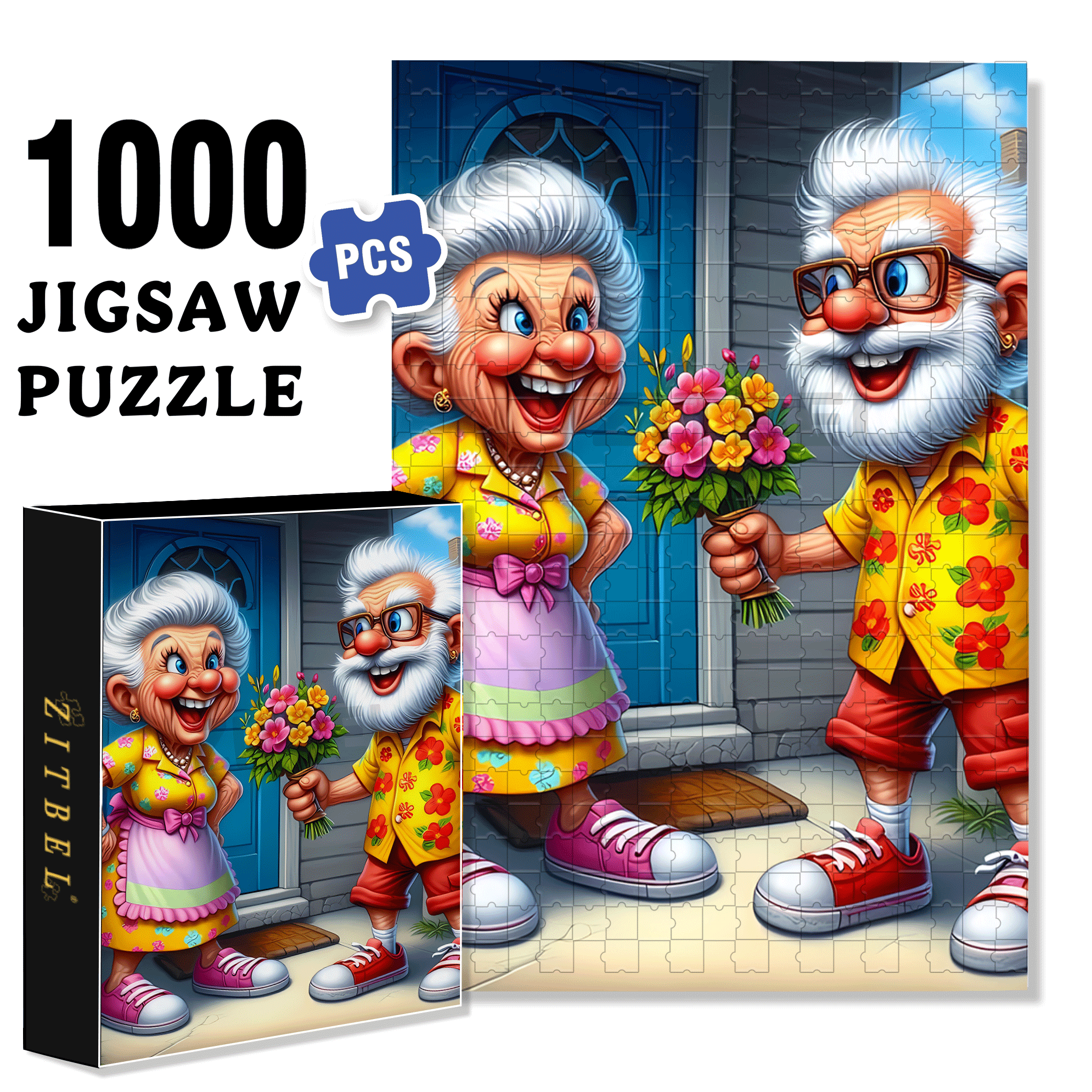 As Romantic As Ever 500pcs/1000pcs Jigsaw Puzzle, Scratch-Resistant, Interactive Family Game & Brain-Boosting DIY Decor, Perfect for Halloween, Christmas & New Year Gifts, Family Puzzle Game