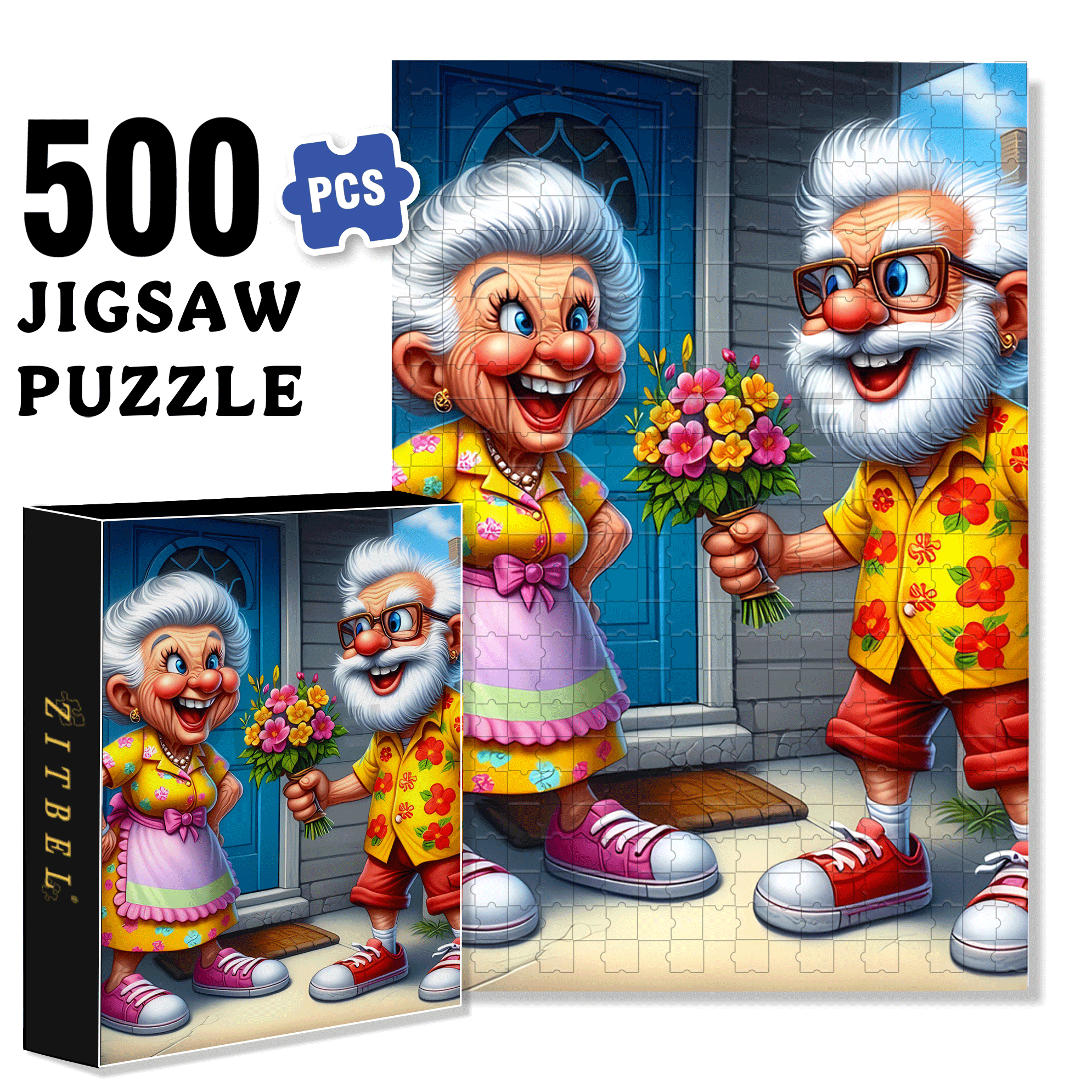 As Romantic As Ever 500pcs/1000pcs Jigsaw Puzzle, Scratch-Resistant, Interactive Family Game & Brain-Boosting DIY Decor, Perfect for Halloween, Christmas & New Year Gifts, Family Puzzle Game