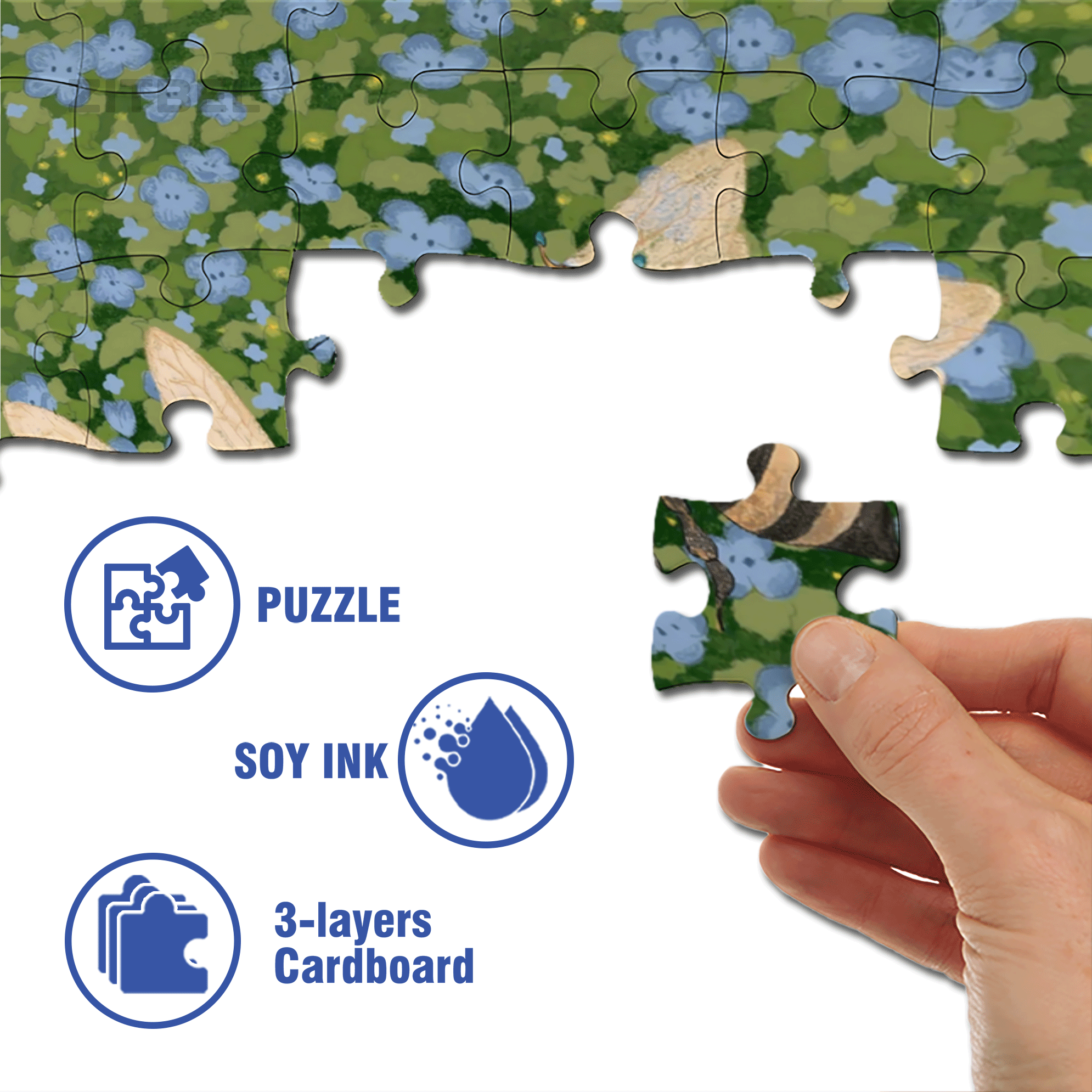 Bee Travel 500pcs/1000pcs Jigsaw Puzzle, Scratch-Resistant, Interactive Family Game & Brain-Boosting DIY Decor, Perfect for Halloween, Christmas & New Year Gifts, Family Puzzle Game