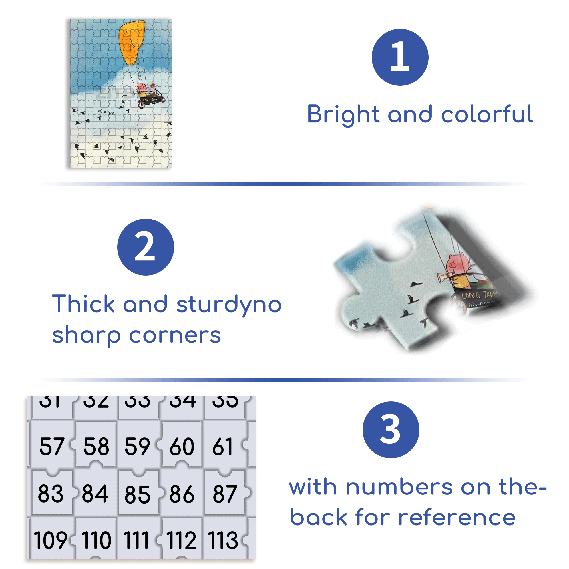 Bird Migration 500pcs/1000pcs Jigsaw Puzzle, Scratch-Resistant, Interactive Family Game & Brain-Boosting DIY Decor, Perfect for Halloween, Christmas & New Year Gifts, Family Puzzle Game