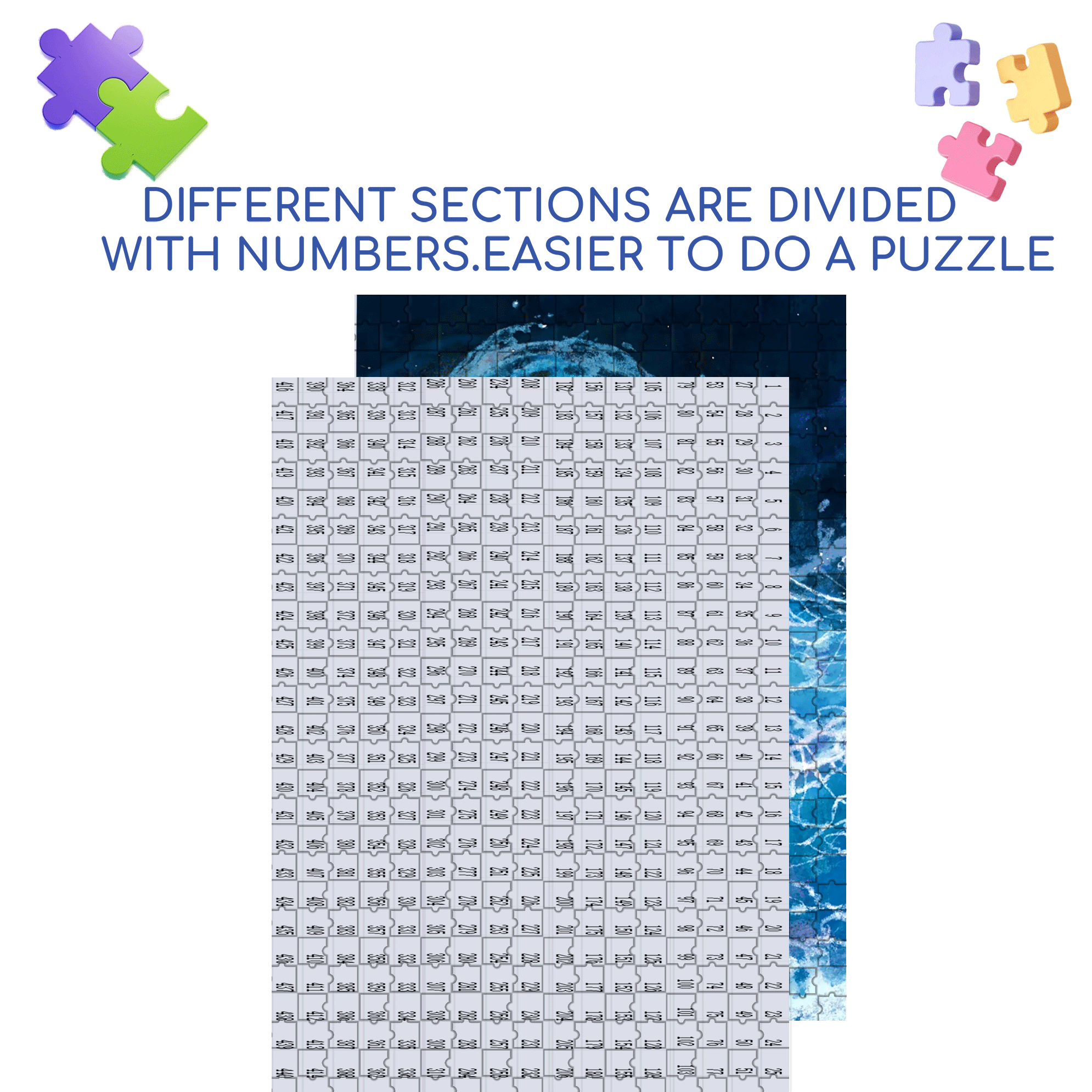 Butterflies and the Moon 500pcs/1000pcs Jigsaw Puzzle, Scratch-Resistant, Interactive Family Game & Brain-Boosting DIY Decor, Perfect for Halloween, Christmas & New Year Gifts, Family Puzzle Game