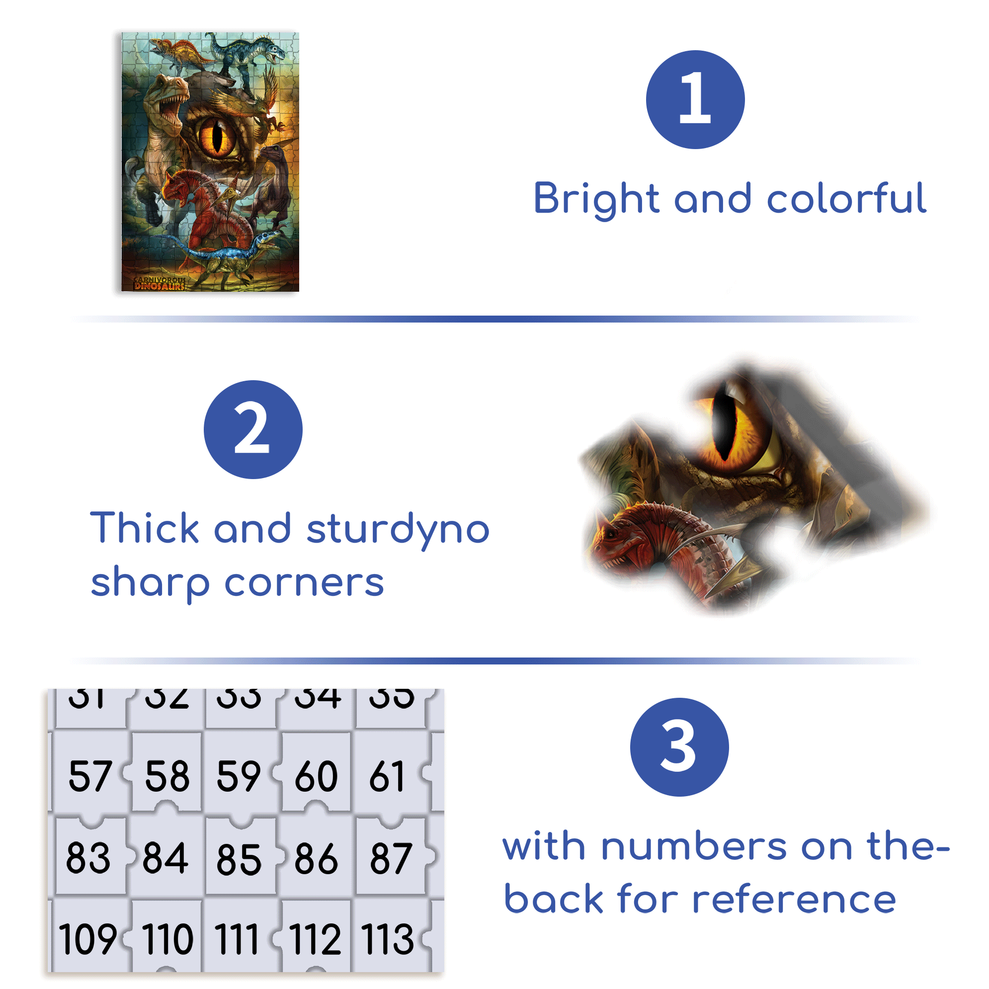 Carnivorous Dinosaurs 500pcs/1000pcs Jigsaw Puzzle, Scratch-Resistant, Interactive Family Game & Brain-Boosting DIY Decor, Perfect for Halloween, Christmas & New Year Gifts, Family Puzzle Game