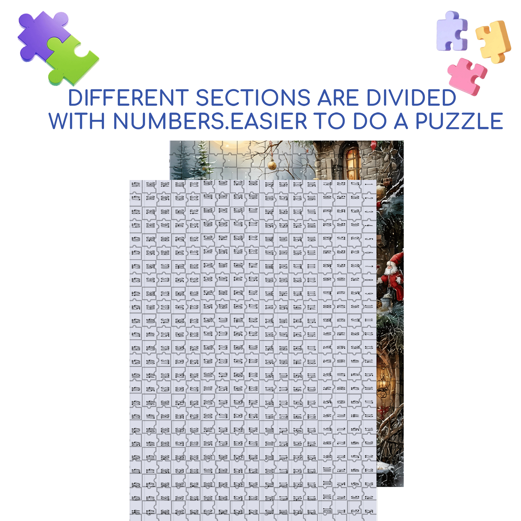 Christmas Reindeer 500pcs/1000pcs Jigsaw Puzzle, Scratch-Resistant, Interactive Family Game & Brain-Boosting DIY Decor, Perfect for Halloween, Christmas & New Year Gifts, Family Puzzle Game