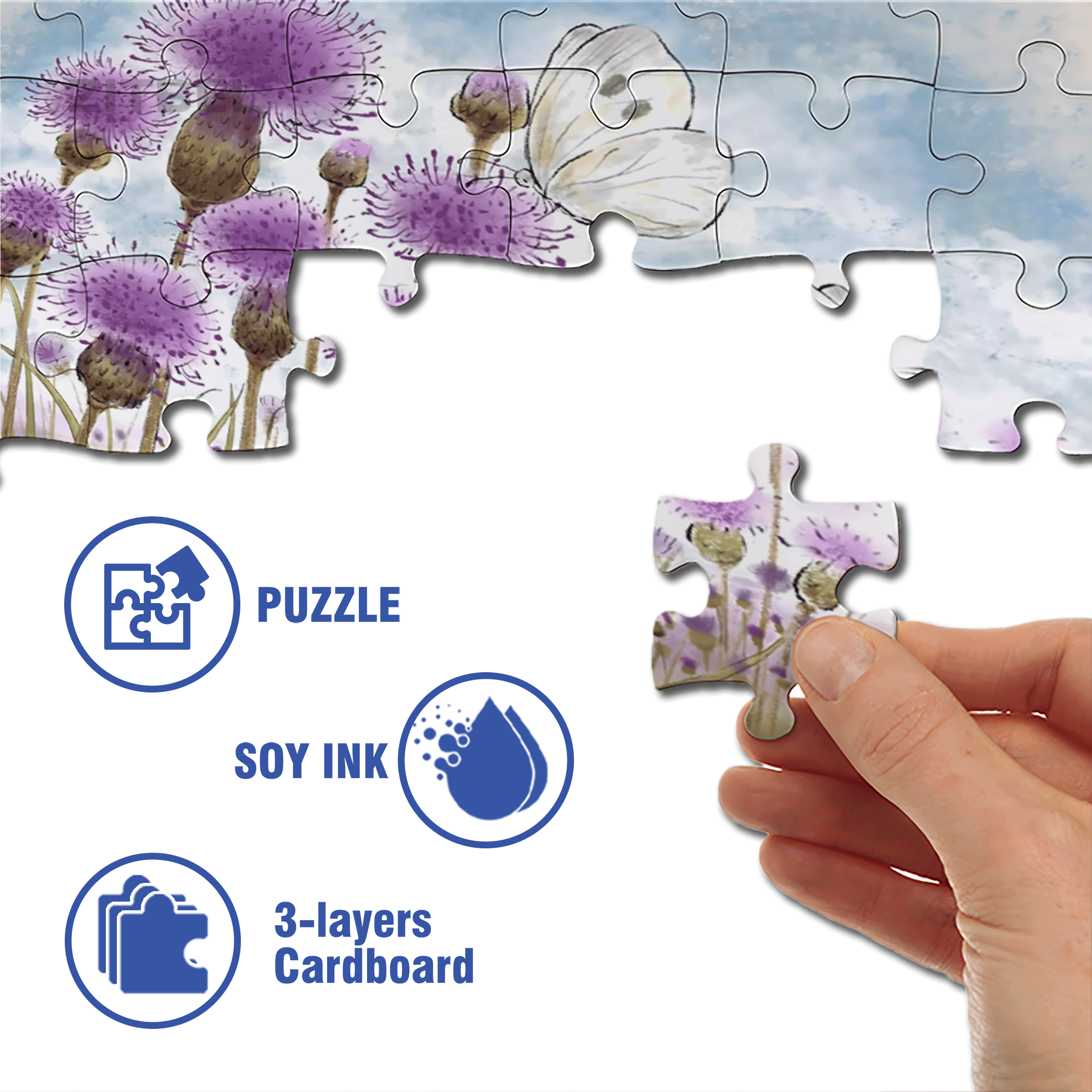 Flower Fairies 500pcs/1000pcs Jigsaw Puzzle, Scratch-Resistant, Interactive Family Game & Brain-Boosting DIY Decor, Perfect for Halloween, Christmas & New Year Gifts, Family Puzzle Game