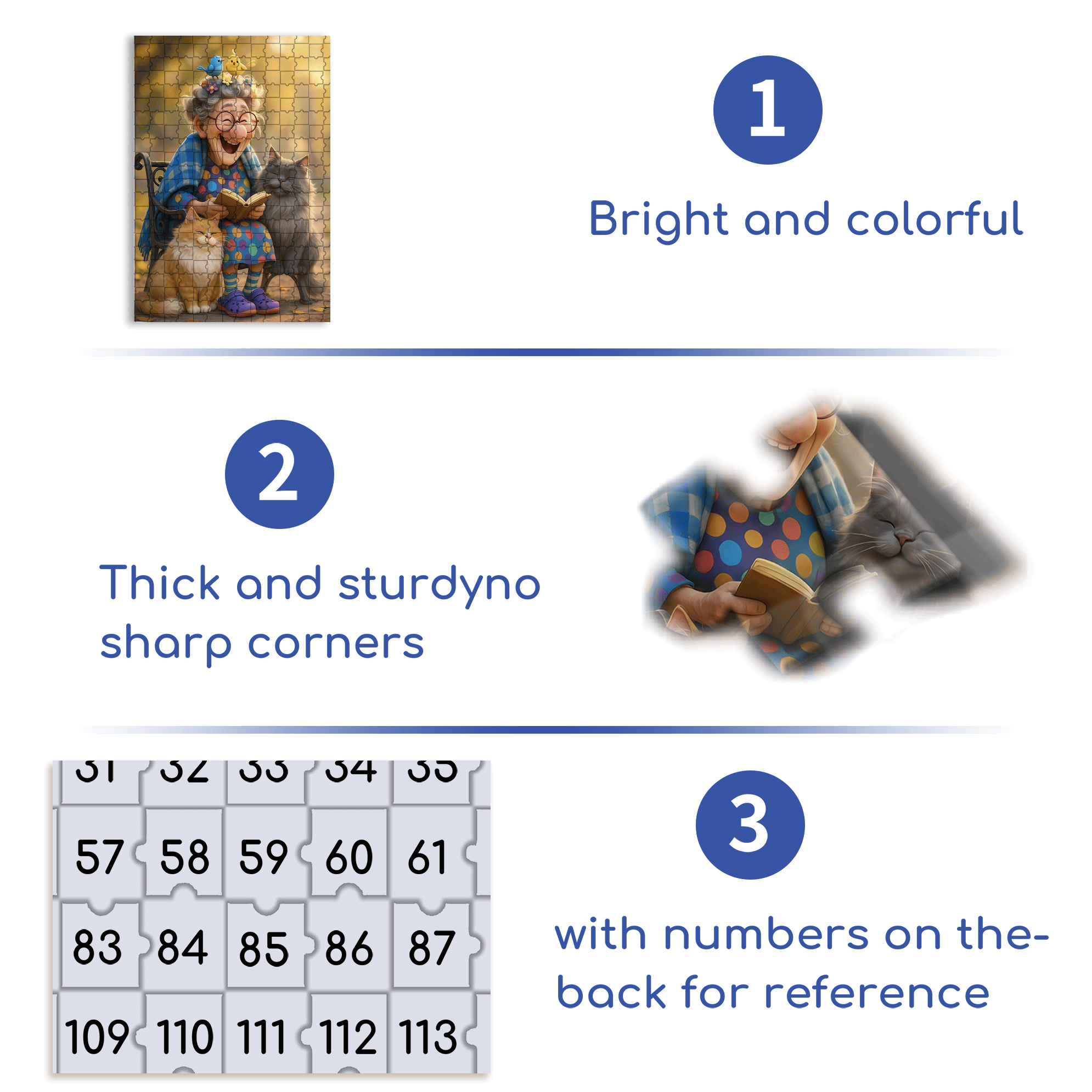 Grandma Tells Stories 500pcs/1000pcs Jigsaw Puzzle, Scratch-Resistant, Interactive Family Game & Brain-Boosting DIY Decor, Perfect for Halloween, Christmas & New Year Gifts, Family Puzzle Game