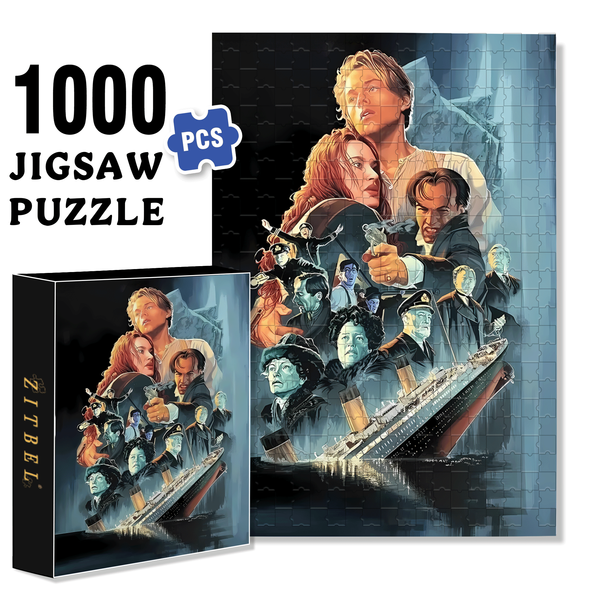 Great Love 500pcs/1000pcs Jigsaw Puzzle, Scratch-Resistant, Interactive Family Game & Brain-Boosting DIY Decor, Perfect for Halloween, Christmas & New Year Gifts, Family Puzzle Game