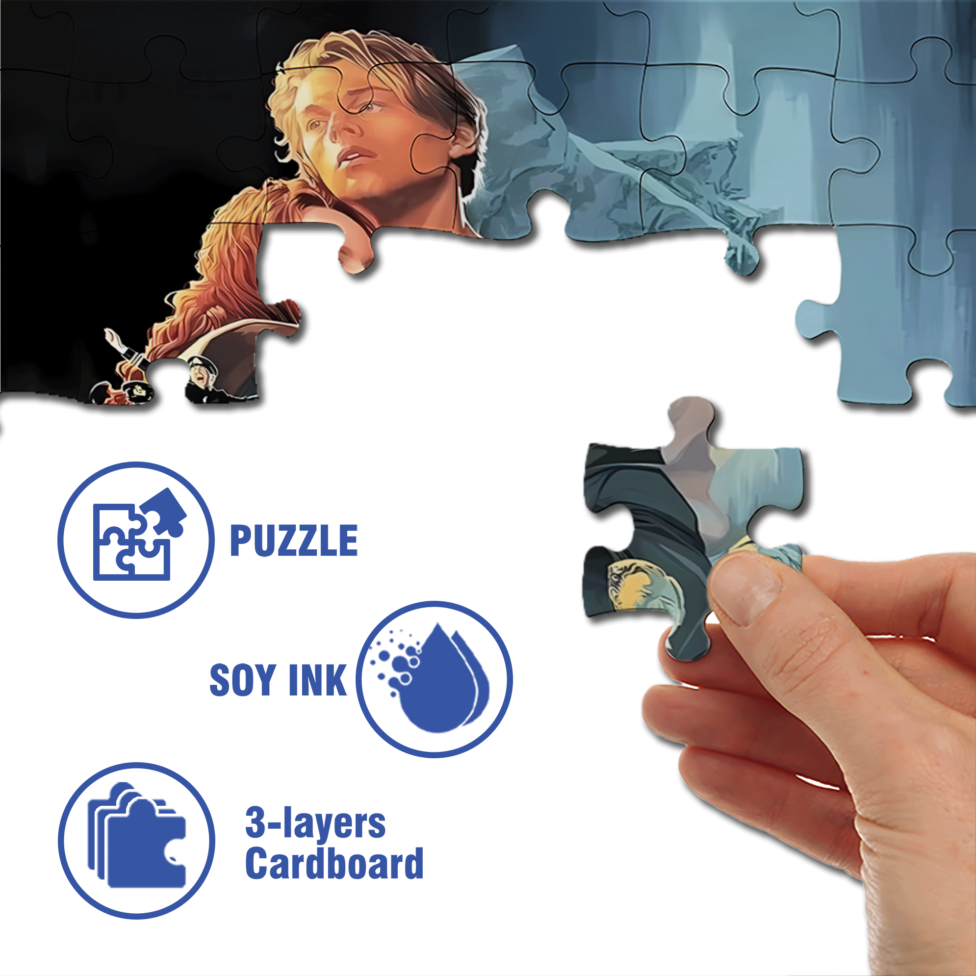 Great Love 500pcs/1000pcs Jigsaw Puzzle, Scratch-Resistant, Interactive Family Game & Brain-Boosting DIY Decor, Perfect for Halloween, Christmas & New Year Gifts, Family Puzzle Game