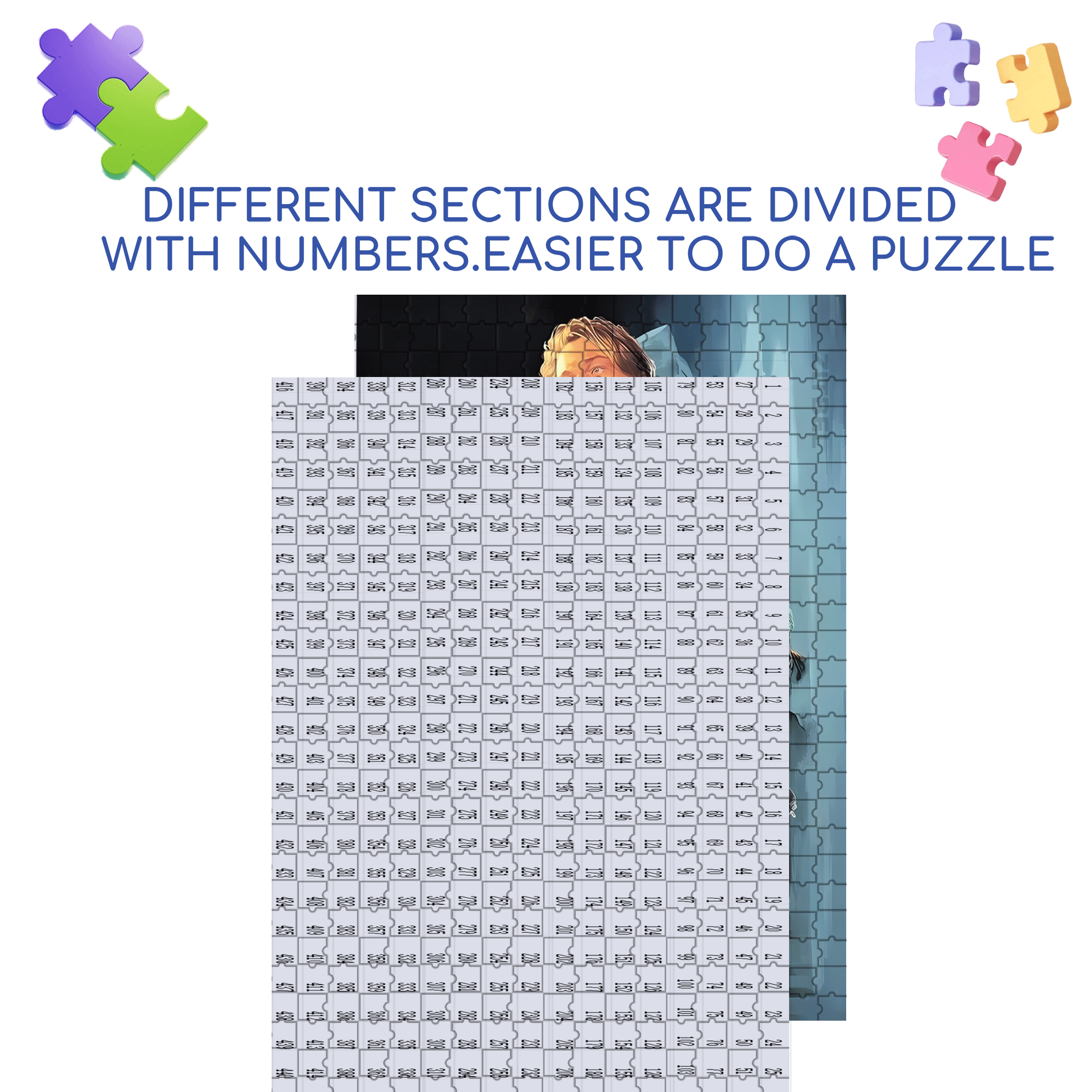 Great Love 500pcs/1000pcs Jigsaw Puzzle, Scratch-Resistant, Interactive Family Game & Brain-Boosting DIY Decor, Perfect for Halloween, Christmas & New Year Gifts, Family Puzzle Game