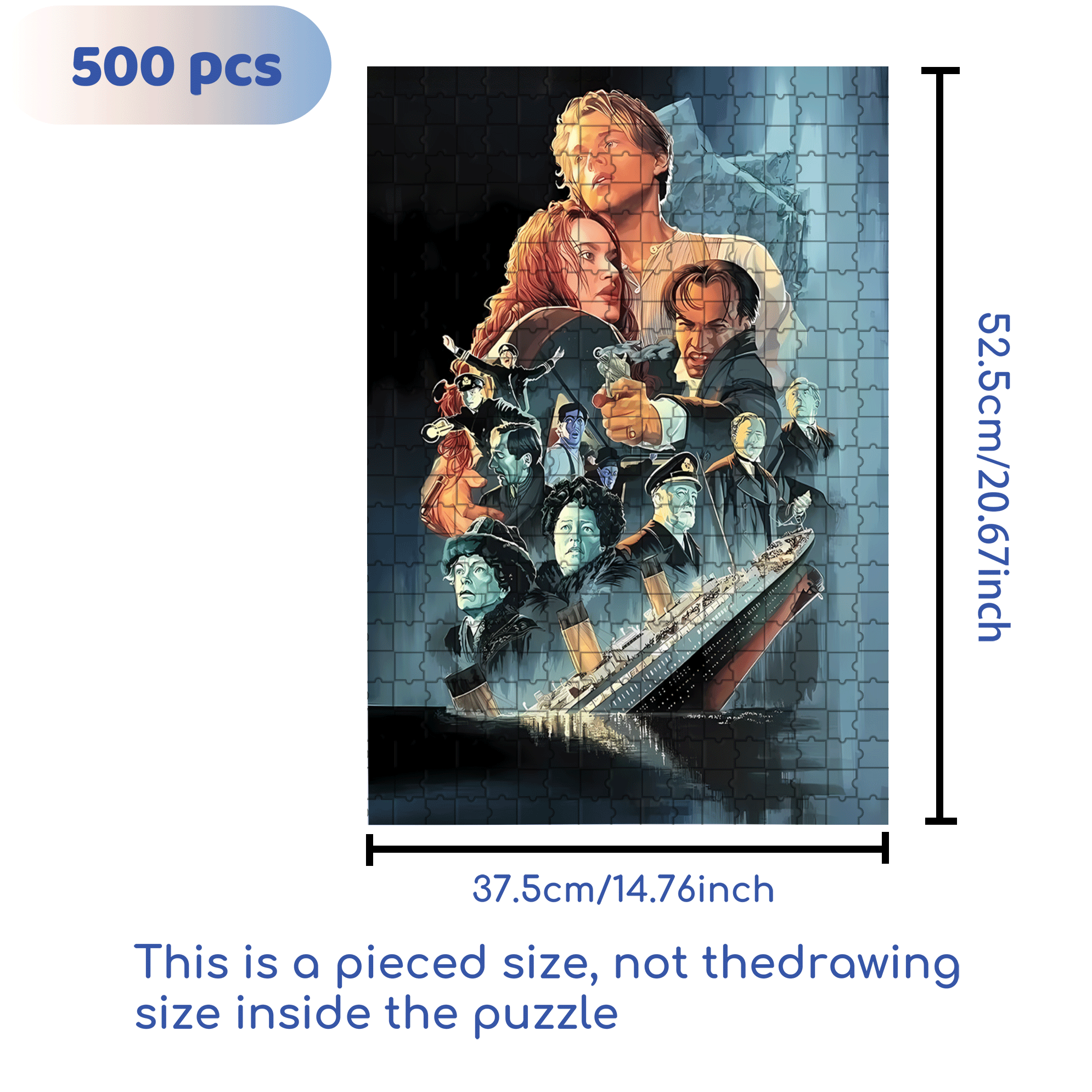 Great Love 500pcs/1000pcs Jigsaw Puzzle, Scratch-Resistant, Interactive Family Game & Brain-Boosting DIY Decor, Perfect for Halloween, Christmas & New Year Gifts, Family Puzzle Game