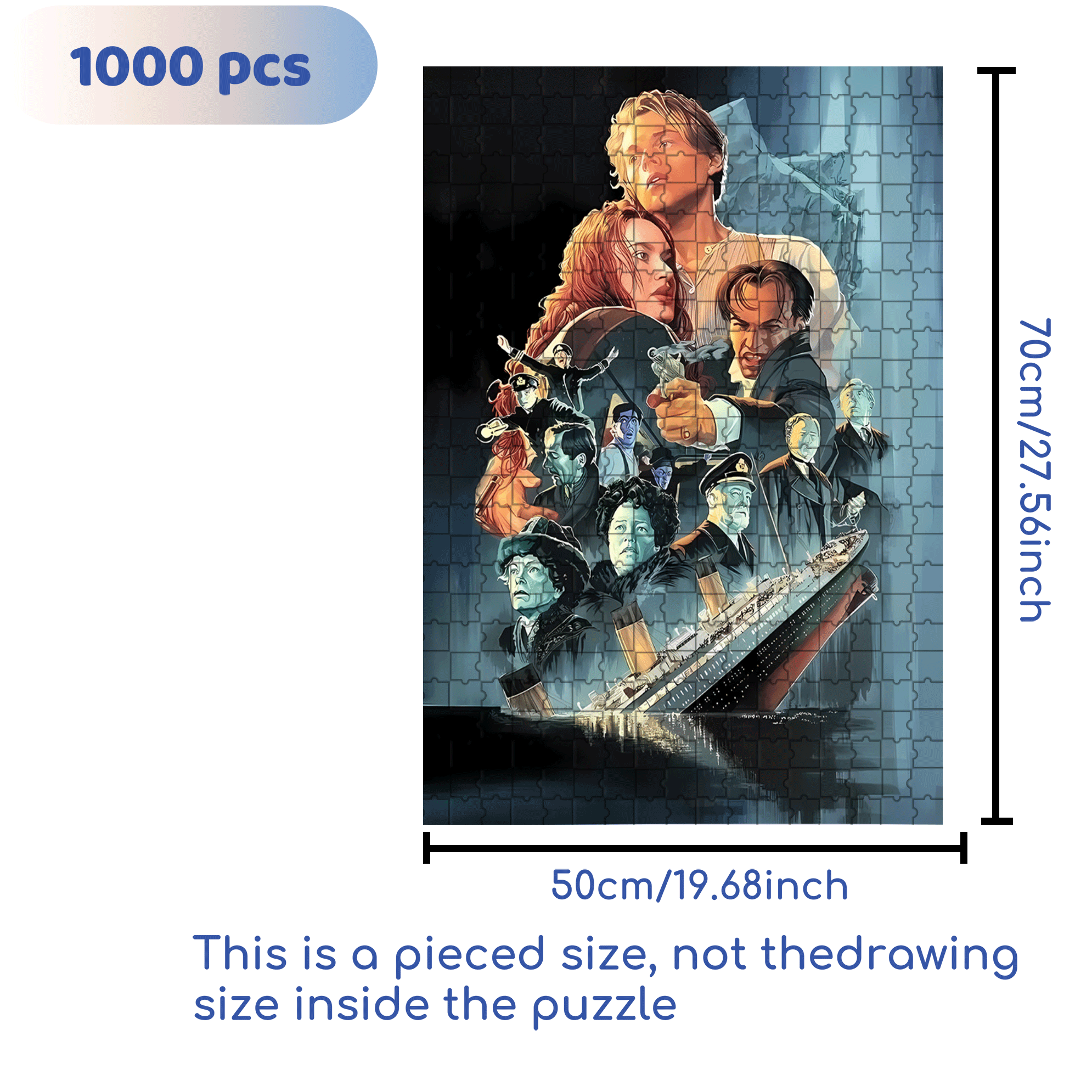 Great Love 500pcs/1000pcs Jigsaw Puzzle, Scratch-Resistant, Interactive Family Game & Brain-Boosting DIY Decor, Perfect for Halloween, Christmas & New Year Gifts, Family Puzzle Game