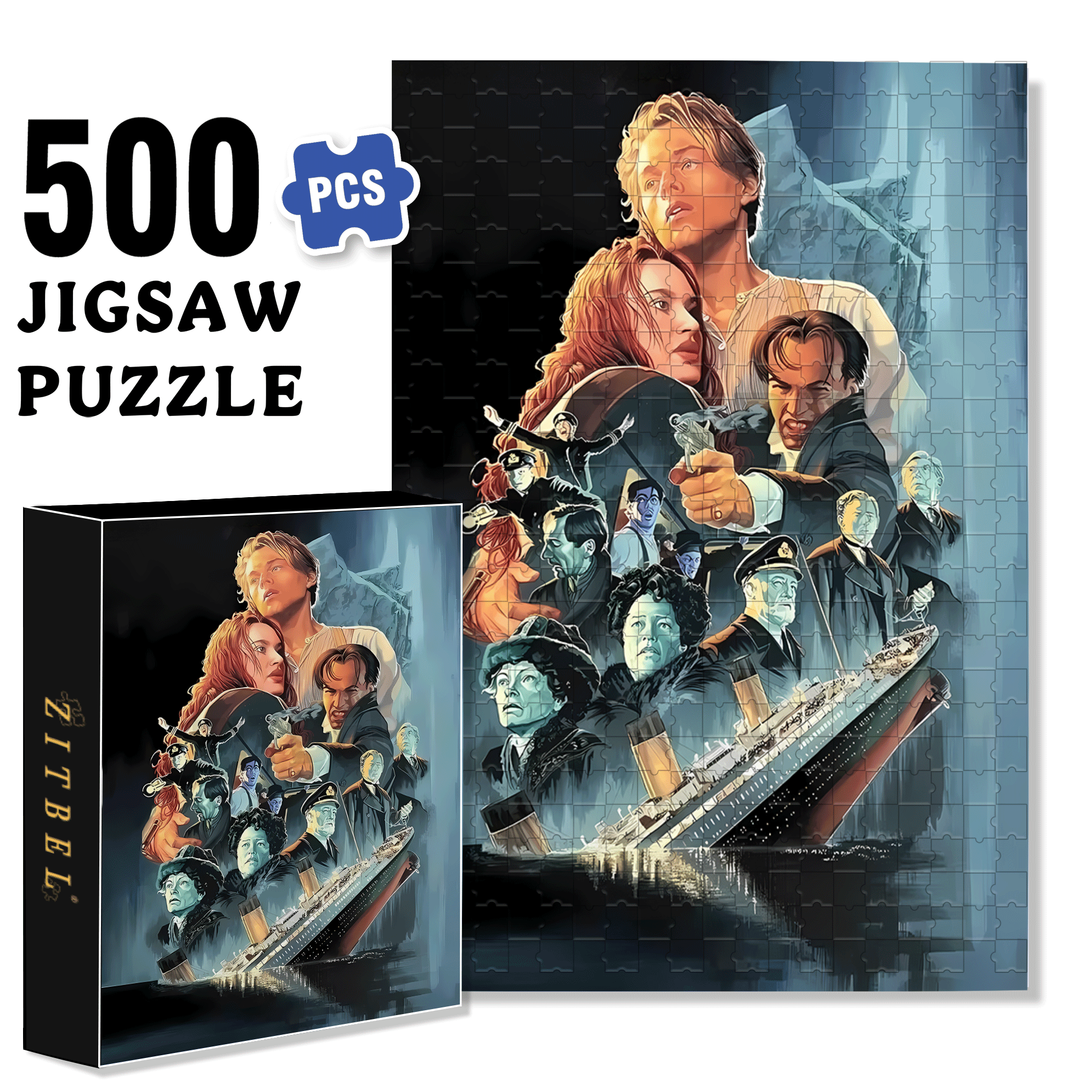 Great Love 500pcs/1000pcs Jigsaw Puzzle, Scratch-Resistant, Interactive Family Game & Brain-Boosting DIY Decor, Perfect for Halloween, Christmas & New Year Gifts, Family Puzzle Game