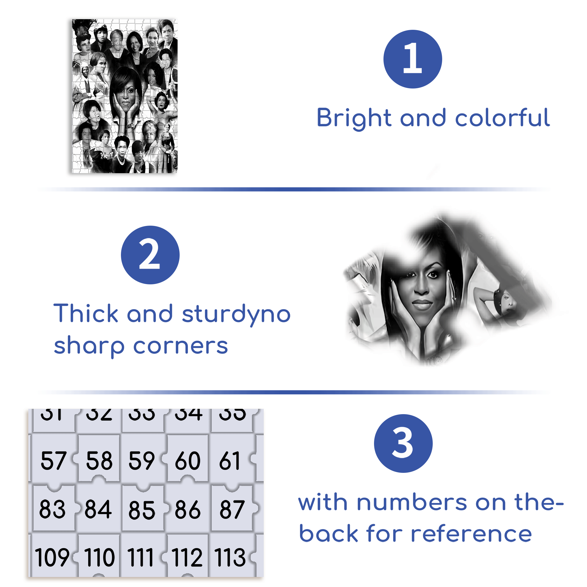 Pay Tribute to Outstanding Women 500pcs/1000pcs Jigsaw Puzzle, Scratch-Resistant, Interactive Family Game & Brain-Boosting DIY Decor, Perfect for Halloween, Christmas & New Year Gifts, Family Puzzle Game