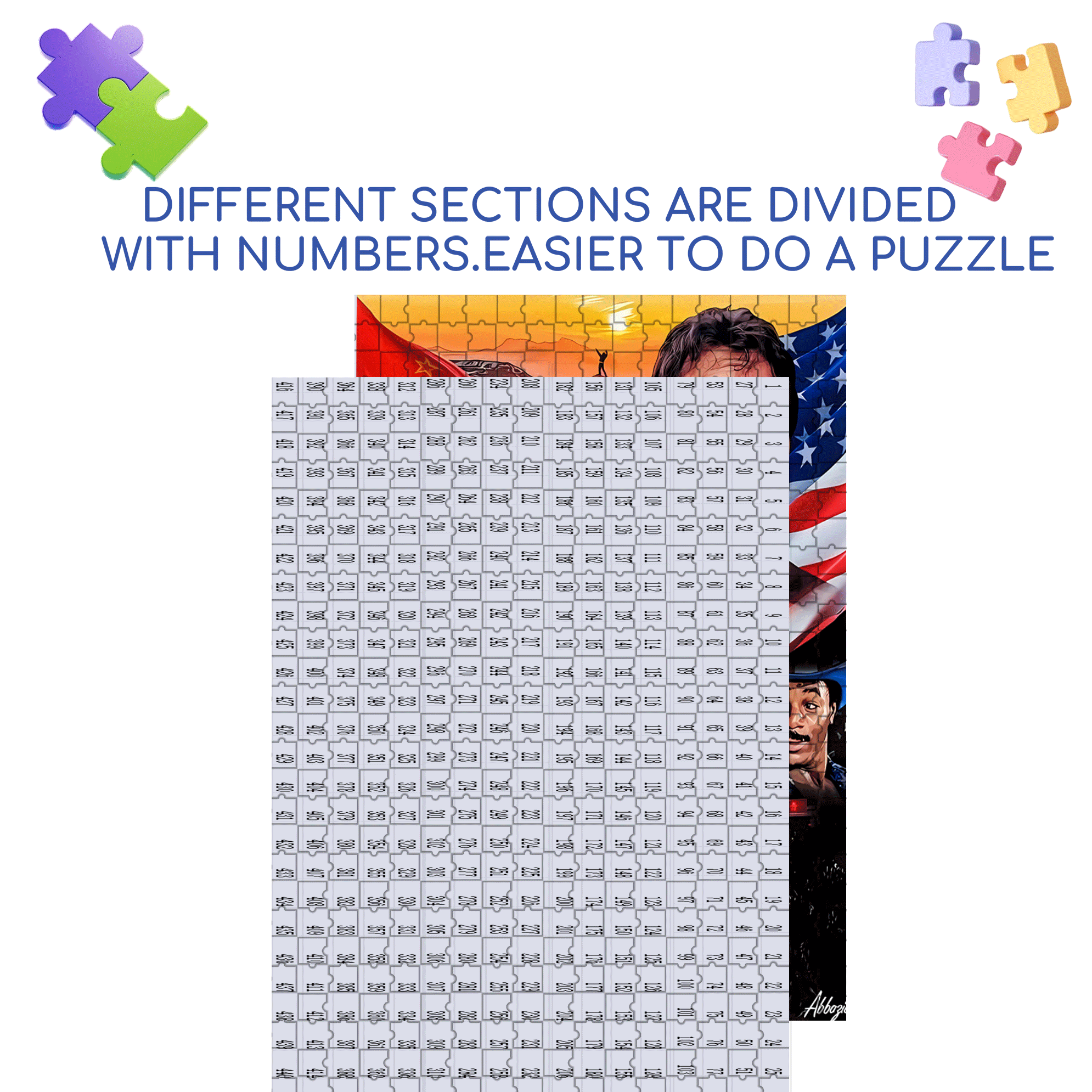 Rocky 500pcs/1000pcs Jigsaw Puzzle, Scratch-Resistant, Interactive Family Game & Brain-Boosting DIY Decor, Perfect for Halloween, Christmas & New Year Gifts, Family Puzzle Game