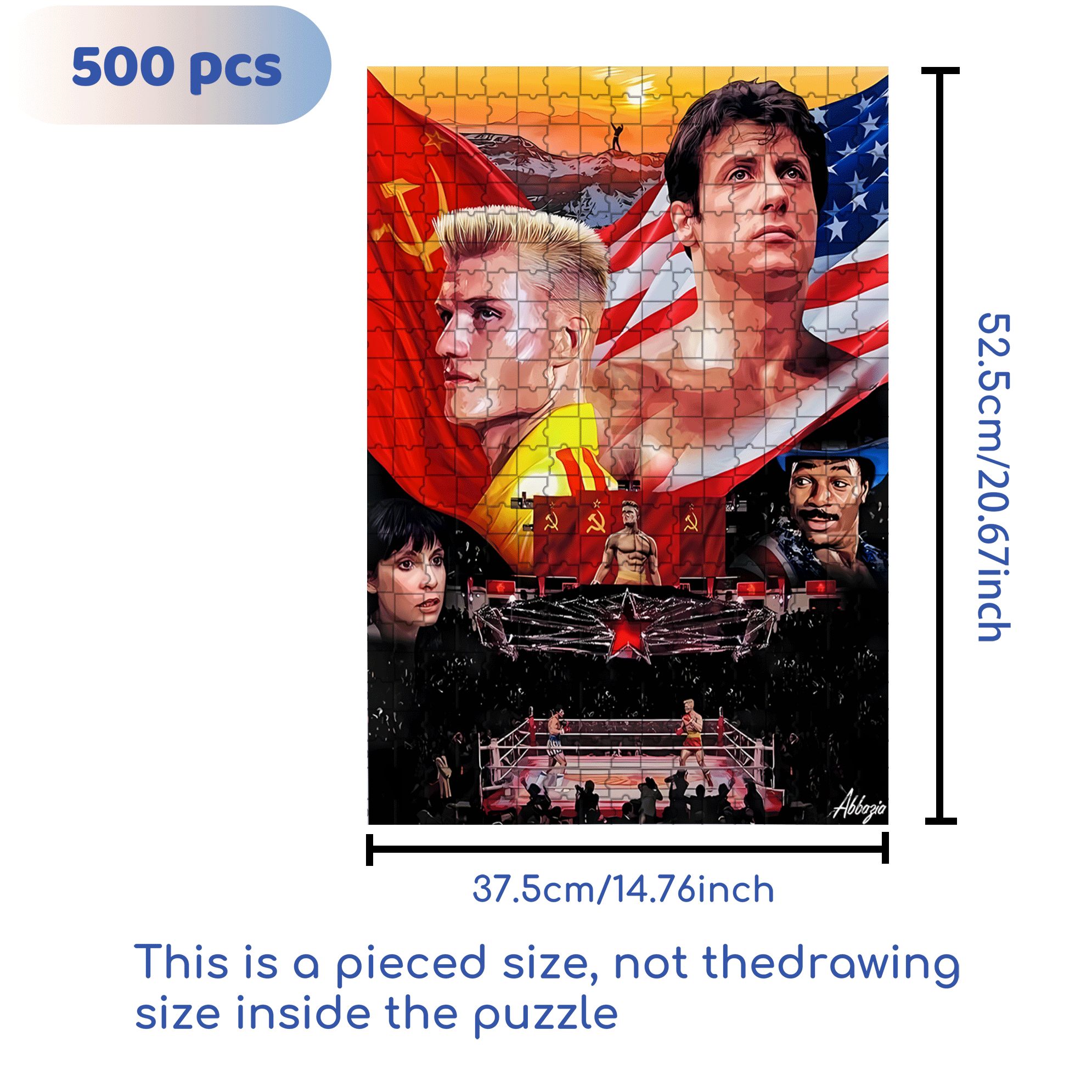 Rocky 500pcs/1000pcs Jigsaw Puzzle, Scratch-Resistant, Interactive Family Game & Brain-Boosting DIY Decor, Perfect for Halloween, Christmas & New Year Gifts, Family Puzzle Game