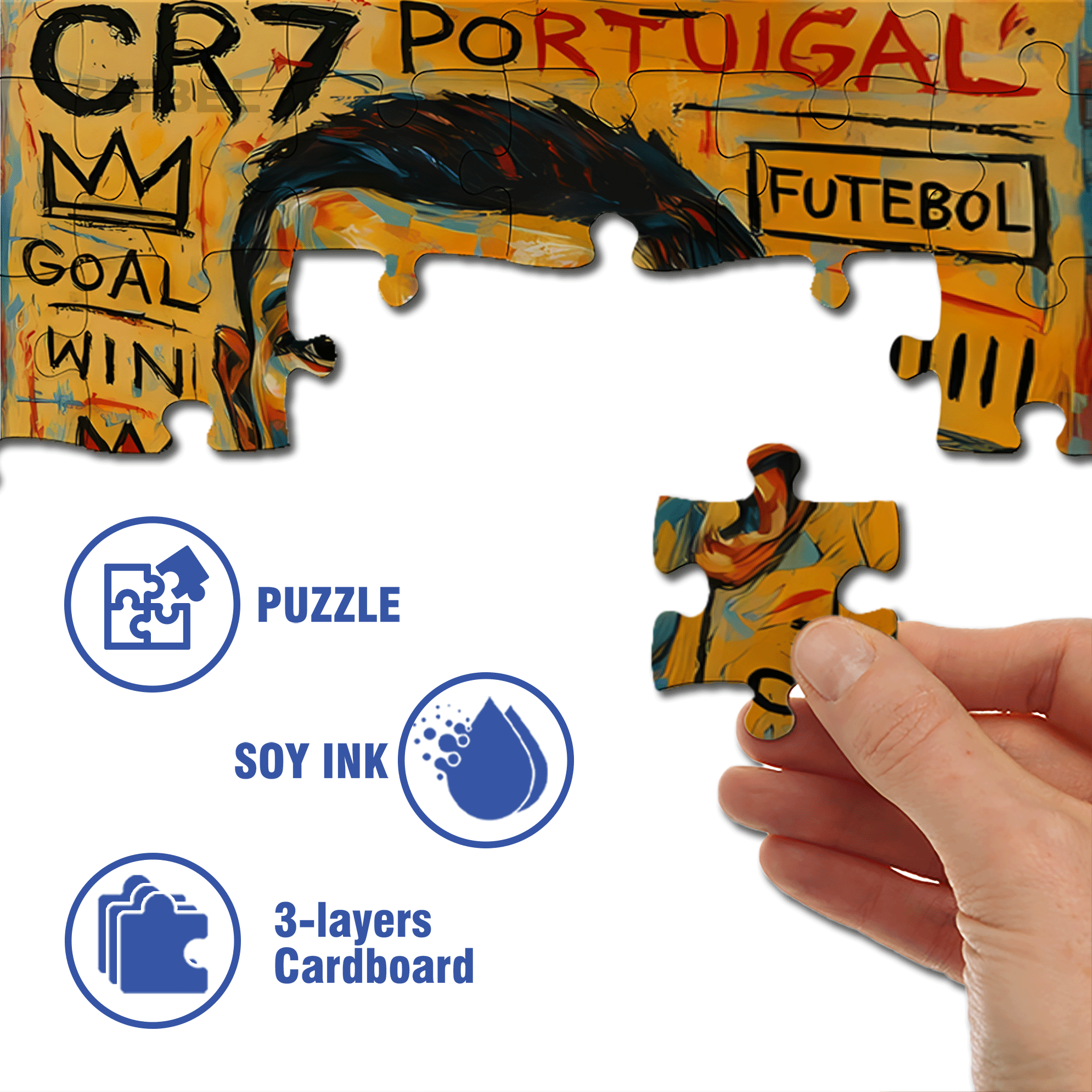 RONALDO 500pcs/1000pcs Jigsaw Puzzle, Scratch-Resistant, Interactive Family Game & Brain-Boosting DIY Decor, Perfect for Halloween, Christmas & New Year Gifts, Family Puzzle Game