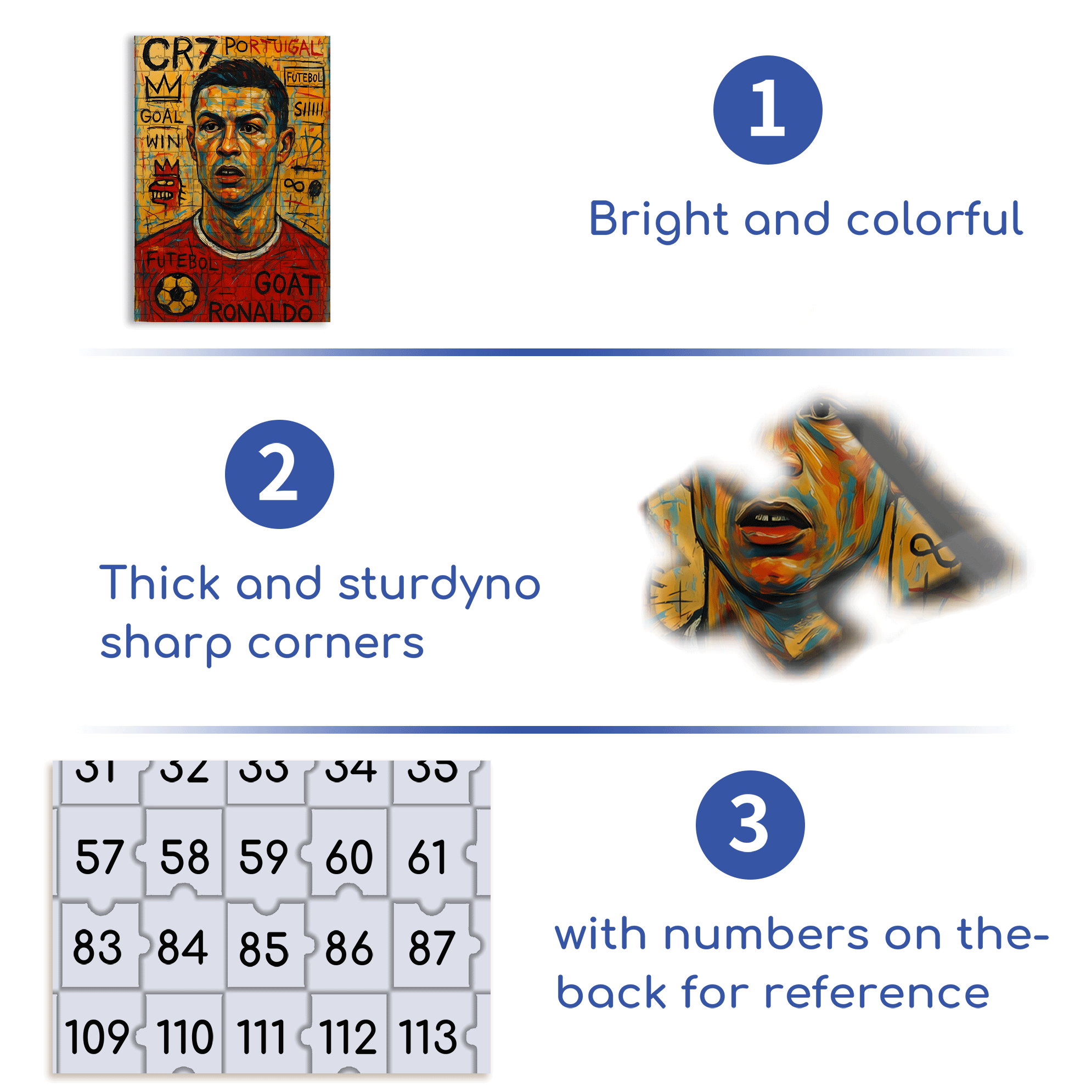 RONALDO 500pcs/1000pcs Jigsaw Puzzle, Scratch-Resistant, Interactive Family Game & Brain-Boosting DIY Decor, Perfect for Halloween, Christmas & New Year Gifts, Family Puzzle Game