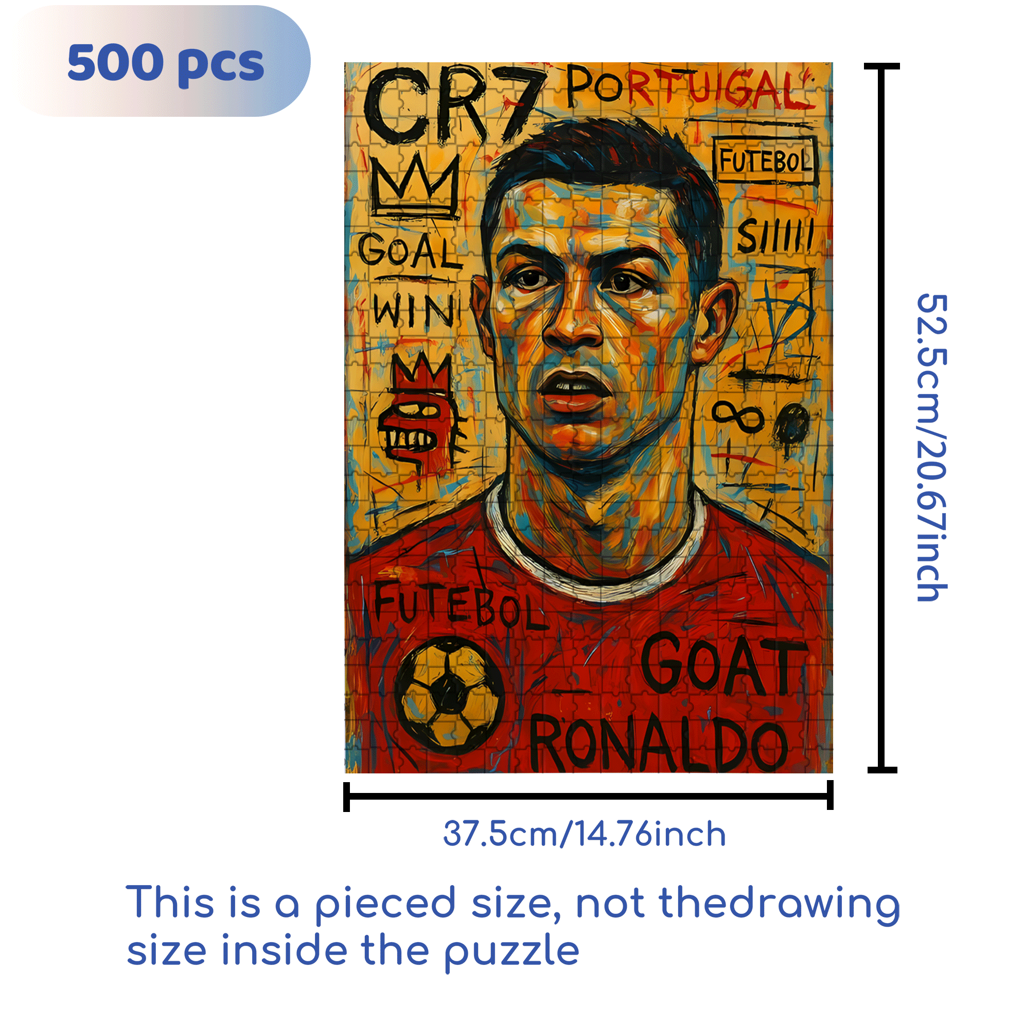 RONALDO 500pcs/1000pcs Jigsaw Puzzle, Scratch-Resistant, Interactive Family Game & Brain-Boosting DIY Decor, Perfect for Halloween, Christmas & New Year Gifts, Family Puzzle Game