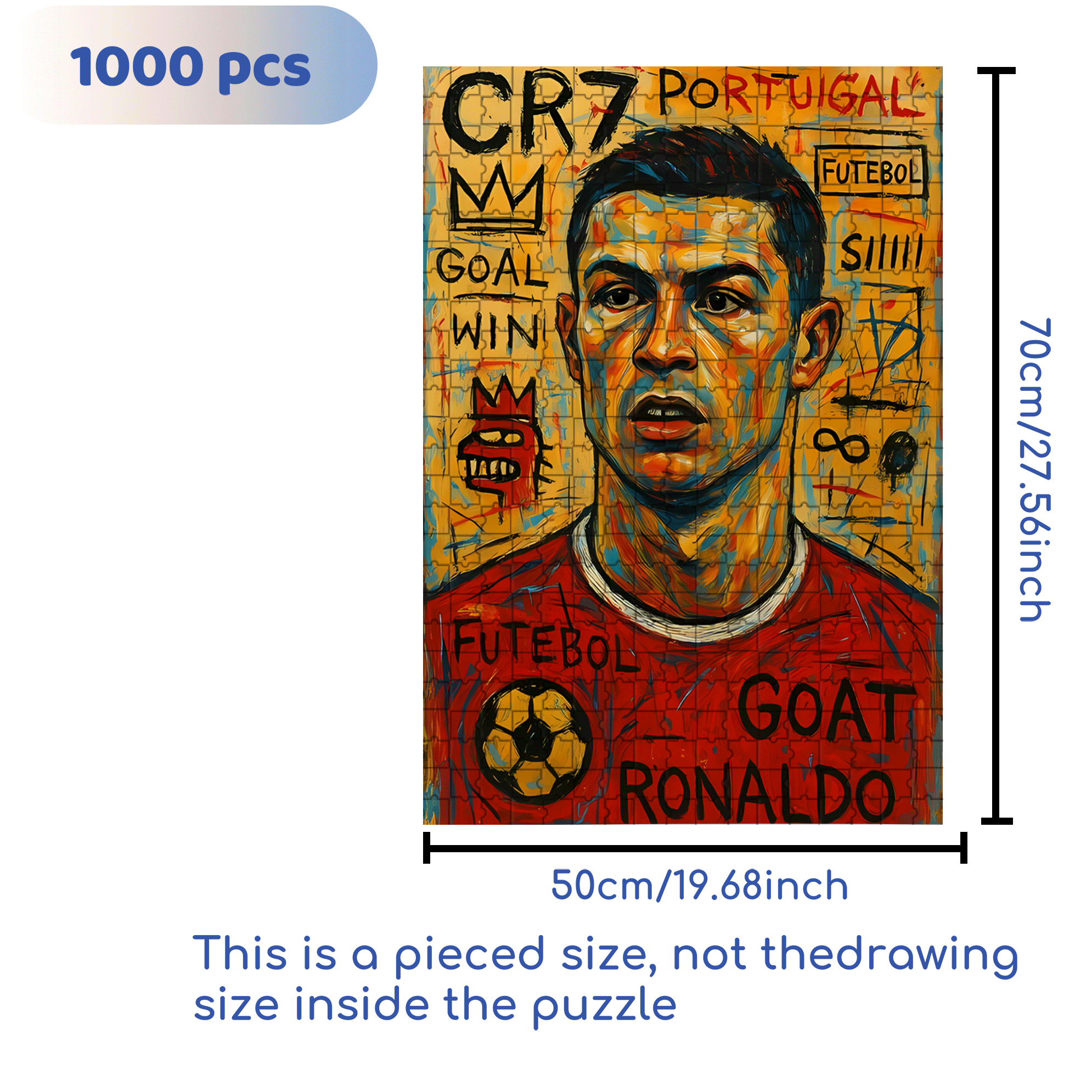 RONALDO 500pcs/1000pcs Jigsaw Puzzle, Scratch-Resistant, Interactive Family Game & Brain-Boosting DIY Decor, Perfect for Halloween, Christmas & New Year Gifts, Family Puzzle Game