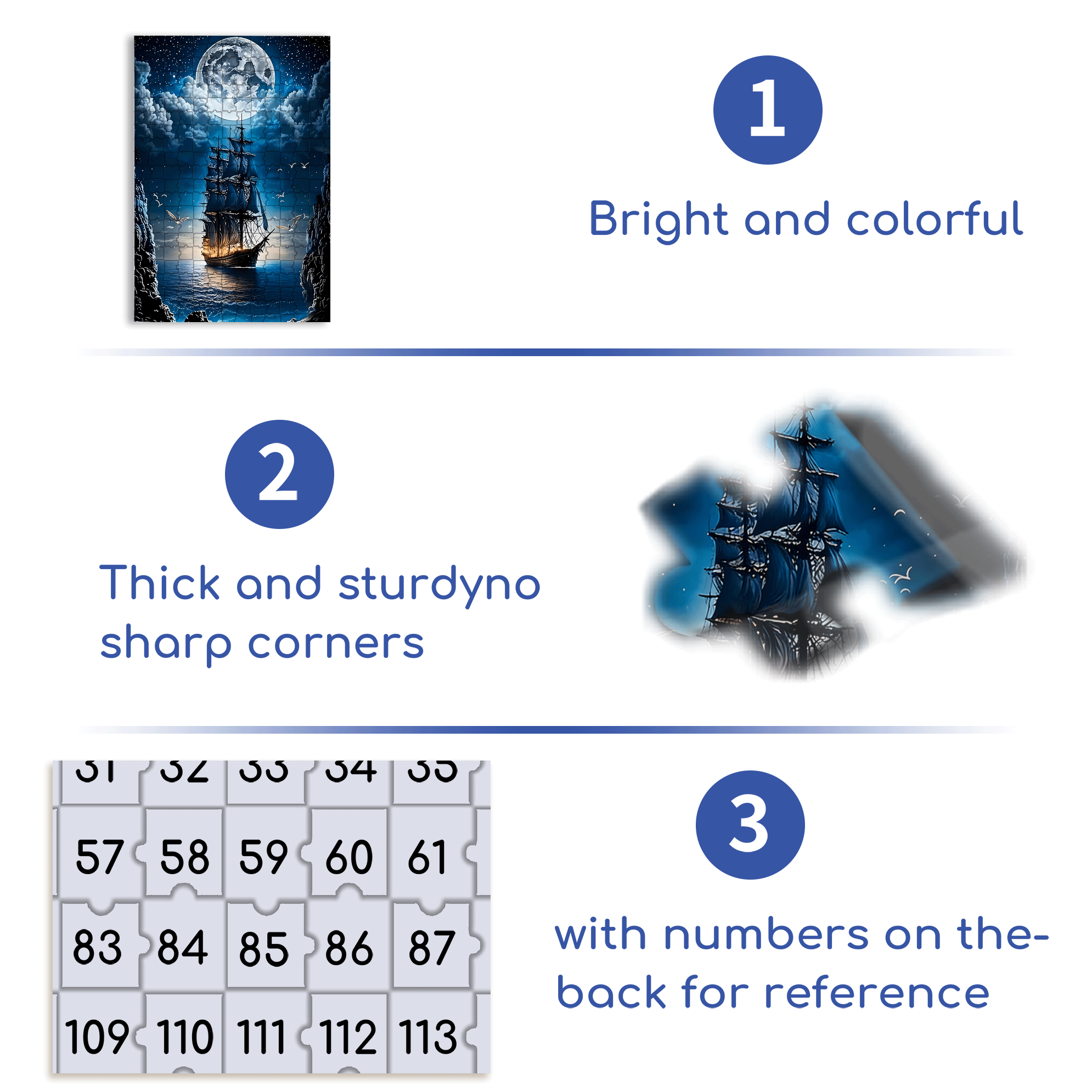 Sailboat 500pcs/1000pcs Jigsaw Puzzle, Scratch-Resistant, Interactive Family Game & Brain-Boosting DIY Decor, Perfect for Halloween, Christmas & New Year Gifts, Family Puzzle Game