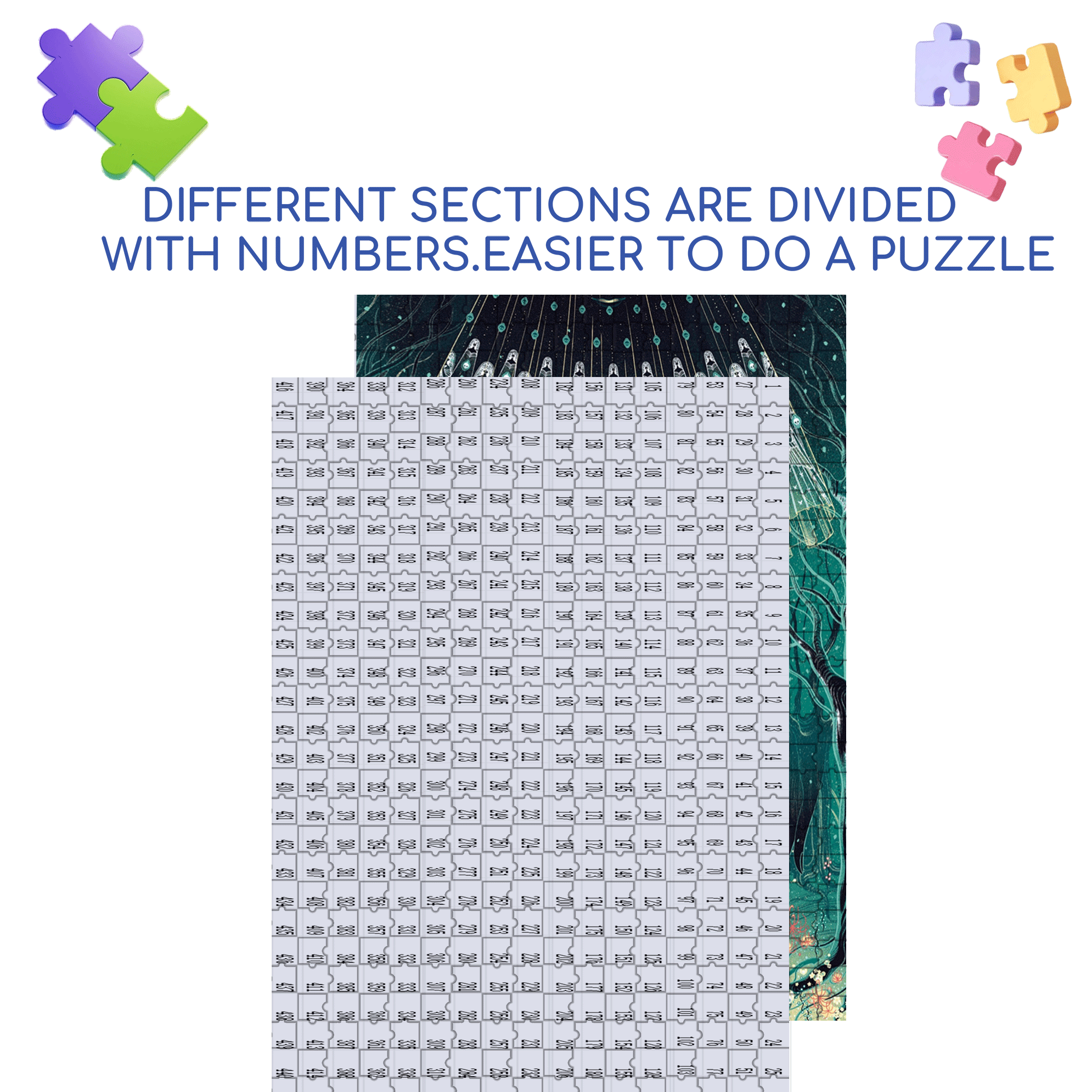 Sisecce 500pcs/1000pcs Jigsaw Puzzle, Scratch-Resistant, Interactive Family Game & Brain-Boosting DIY Decor, Perfect for Halloween, Christmas & New Year Gifts, Family Puzzle Game