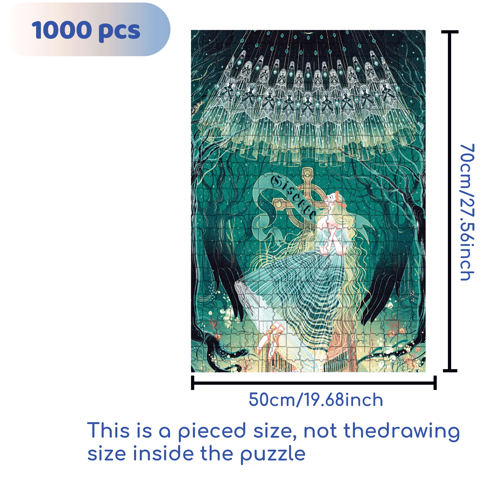 Sisecce 500pcs/1000pcs Jigsaw Puzzle, Scratch-Resistant, Interactive Family Game & Brain-Boosting DIY Decor, Perfect for Halloween, Christmas & New Year Gifts, Family Puzzle Game