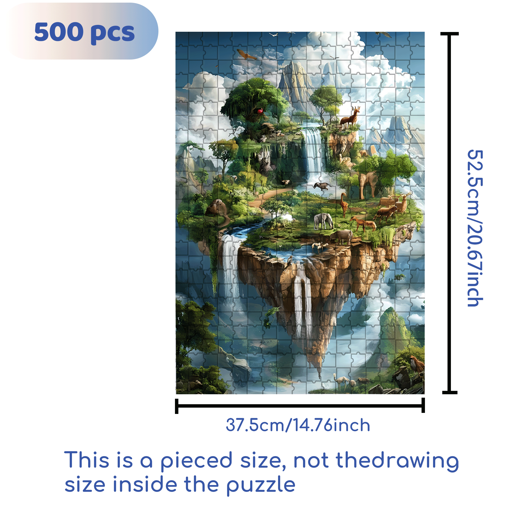 Sky Forest 500pcs/1000pcs Jigsaw Puzzle, Scratch-Resistant, Interactive Family Game & Brain-Boosting DIY Decor, Perfect for Halloween, Christmas & New Year Gifts, Family Puzzle Game