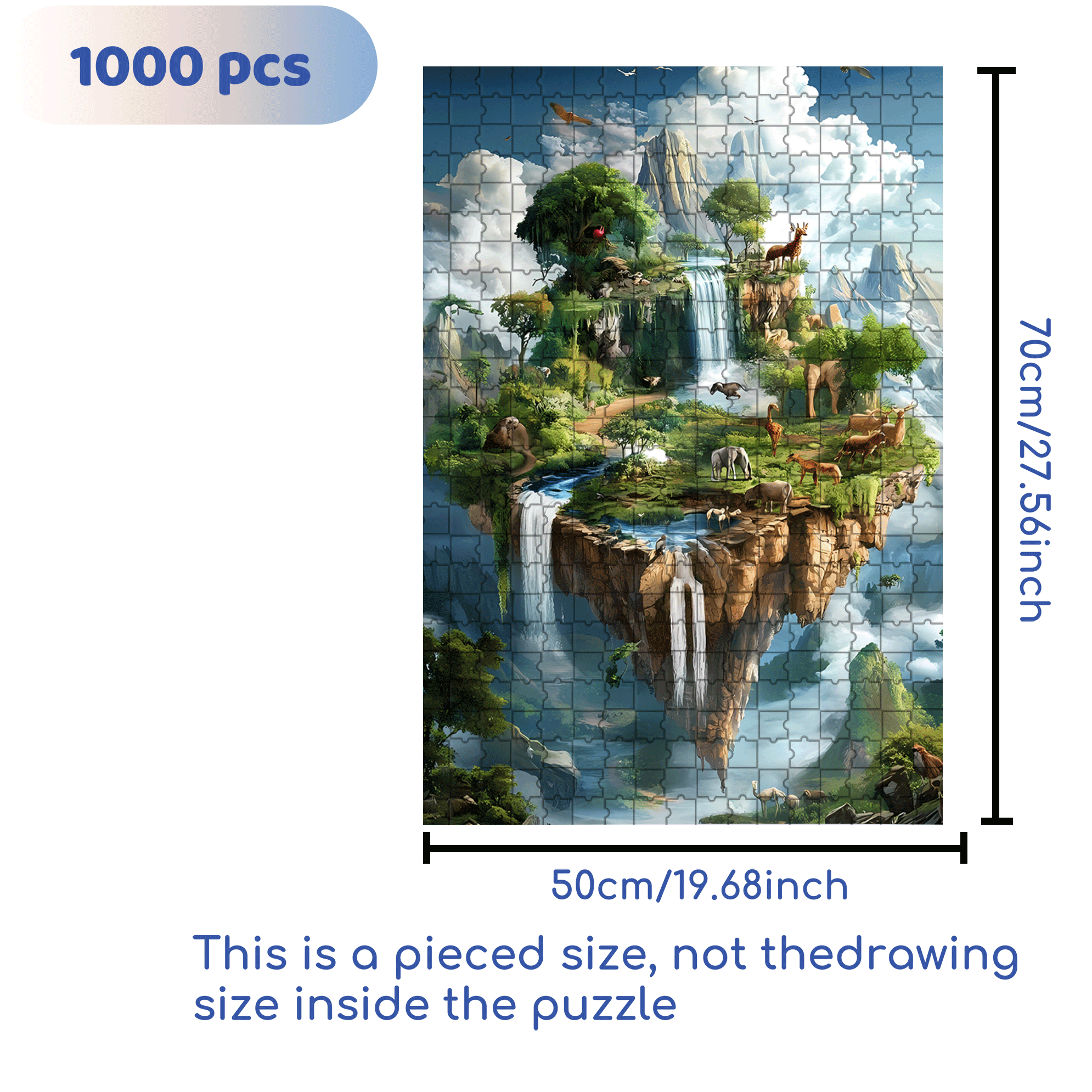 Sky Forest 500pcs/1000pcs Jigsaw Puzzle, Scratch-Resistant, Interactive Family Game & Brain-Boosting DIY Decor, Perfect for Halloween, Christmas & New Year Gifts, Family Puzzle Game