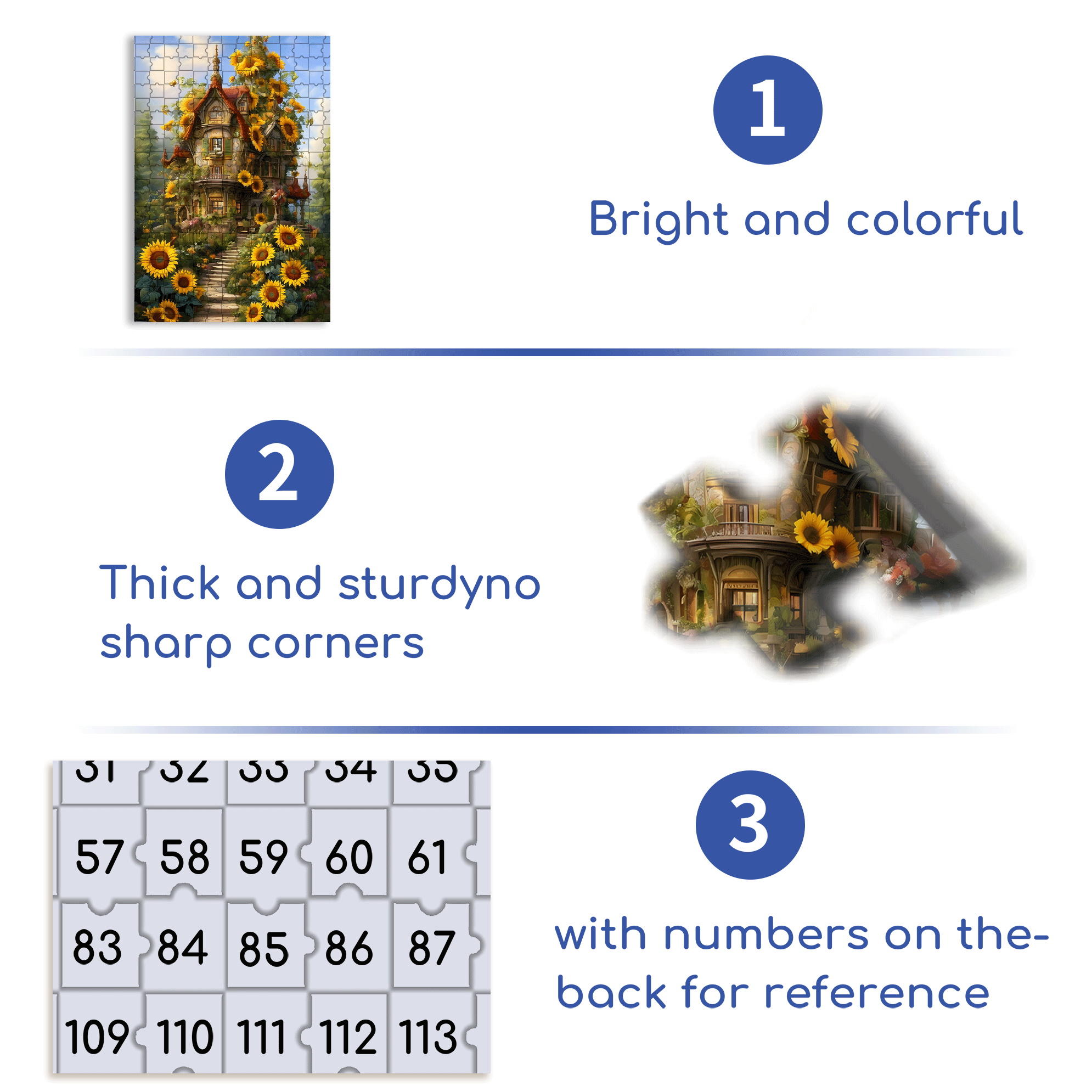 Sunflower Cabin 500pcs/1000pcs Jigsaw Puzzle, Scratch-Resistant, Interactive Family Game & Brain-Boosting DIY Decor, Perfect for Halloween, Christmas & New Year Gifts, Family Puzzle Game