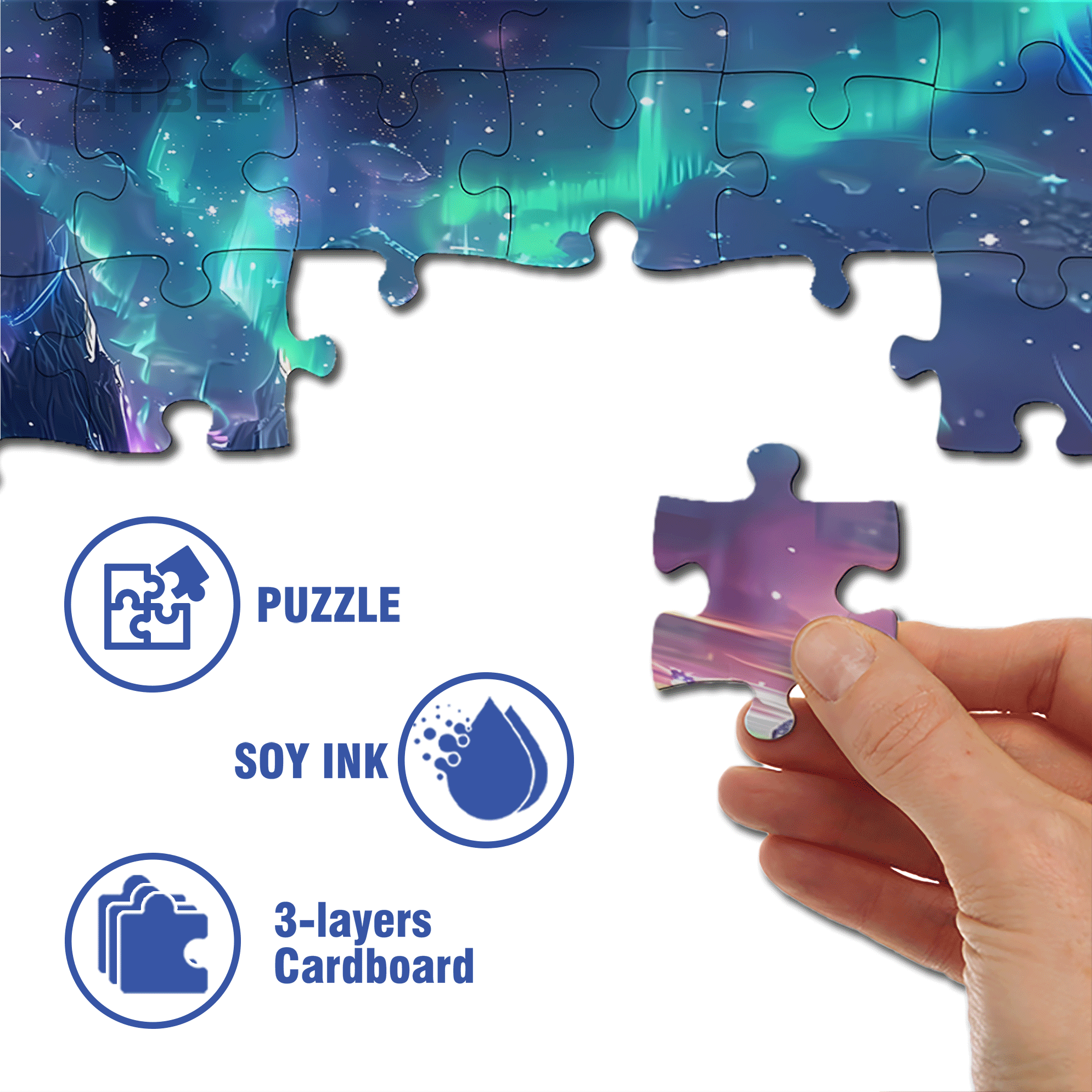 The Aurora Borealis Diamond 500pcs/1000pcs Jigsaw Puzzle, Scratch-Resistant, Interactive Family Game & Brain-Boosting DIY Decor, Perfect for Halloween, Christmas & New Year Gifts, Family Puzzle Game