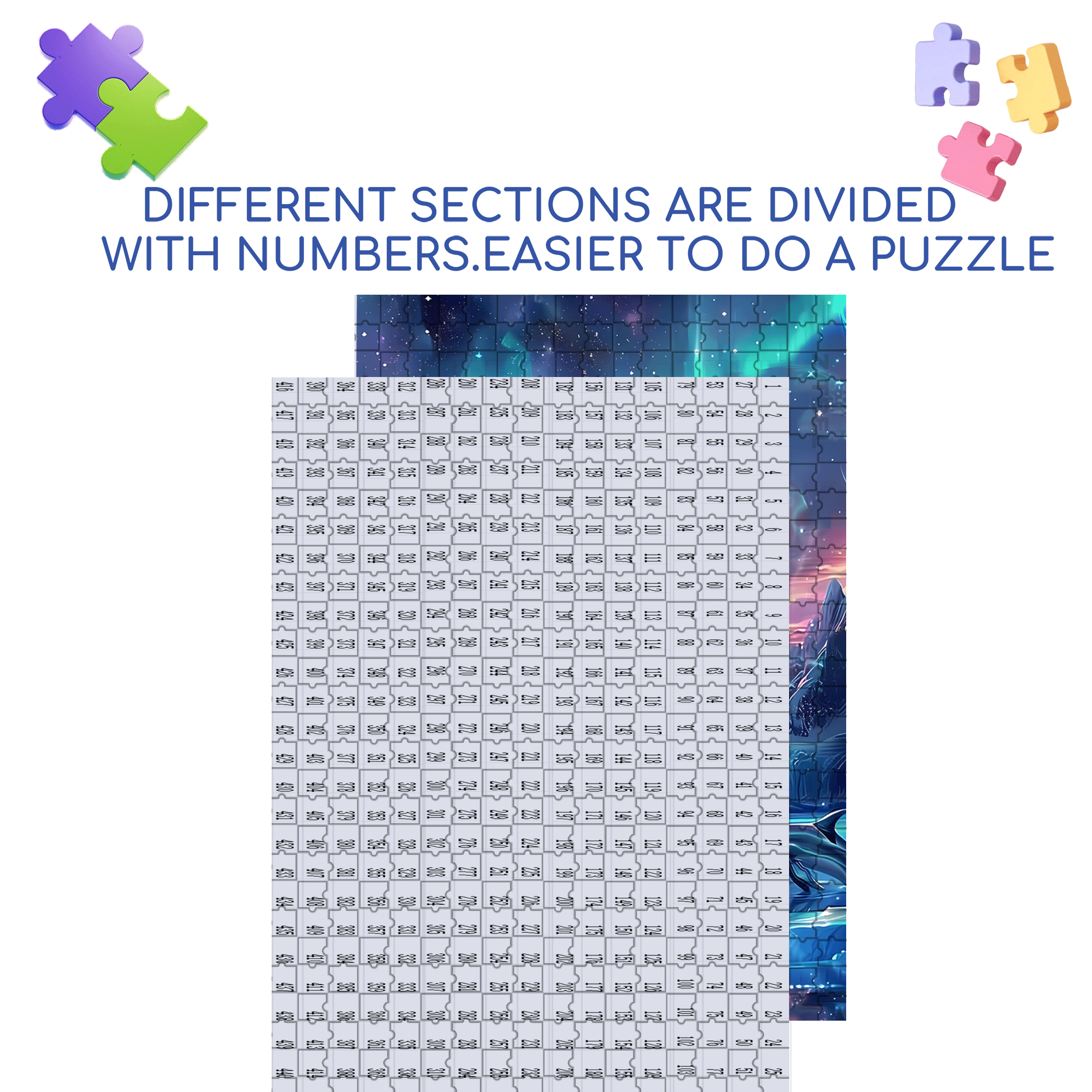 The Aurora Borealis Diamond 500pcs/1000pcs Jigsaw Puzzle, Scratch-Resistant, Interactive Family Game & Brain-Boosting DIY Decor, Perfect for Halloween, Christmas & New Year Gifts, Family Puzzle Game