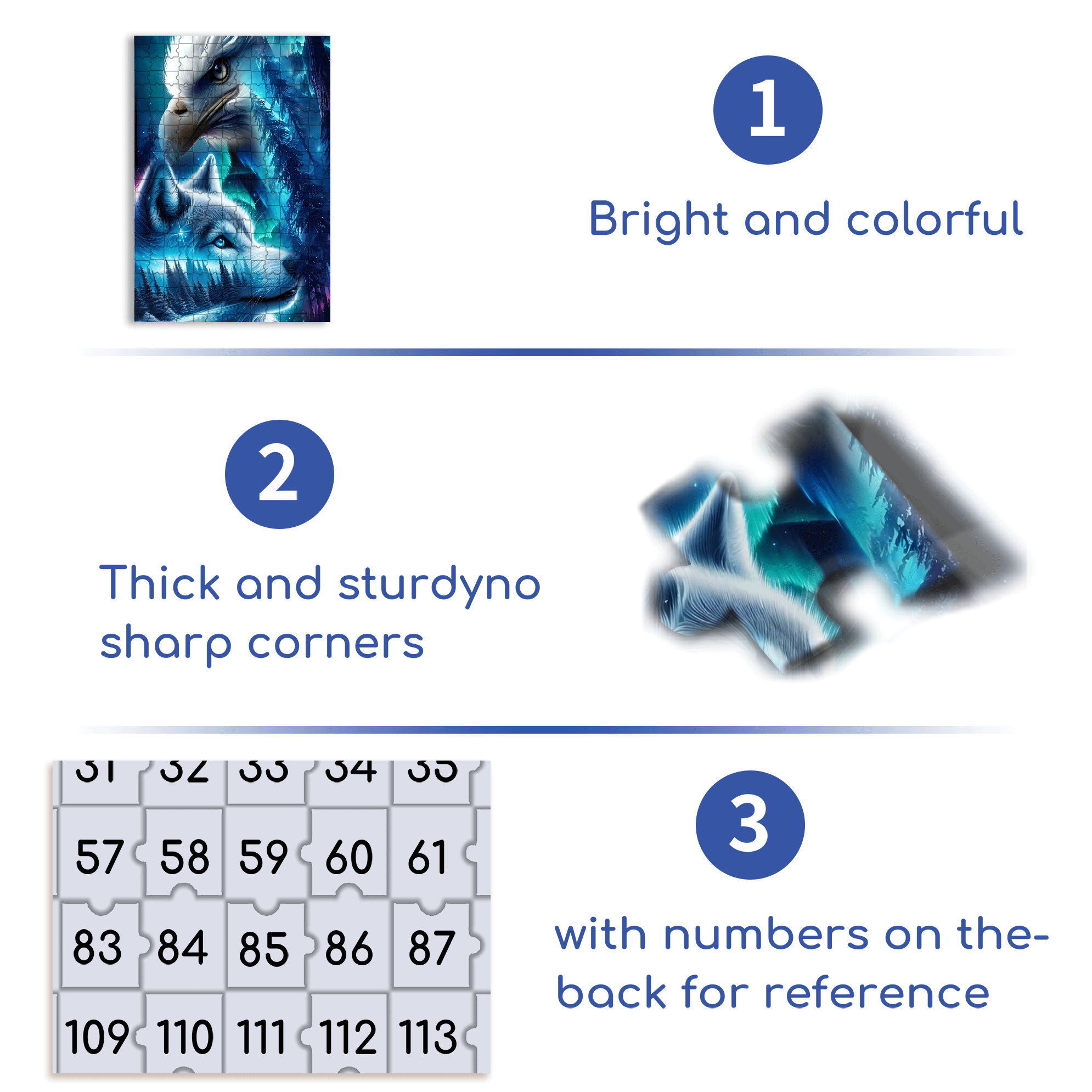 The Falcon And The Wolf 500pcs/1000pcs Jigsaw Puzzle, Scratch-Resistant, Interactive Family Game & Brain-Boosting DIY Decor, Perfect for Halloween, Christmas & New Year Gifts, Family Puzzle Game
