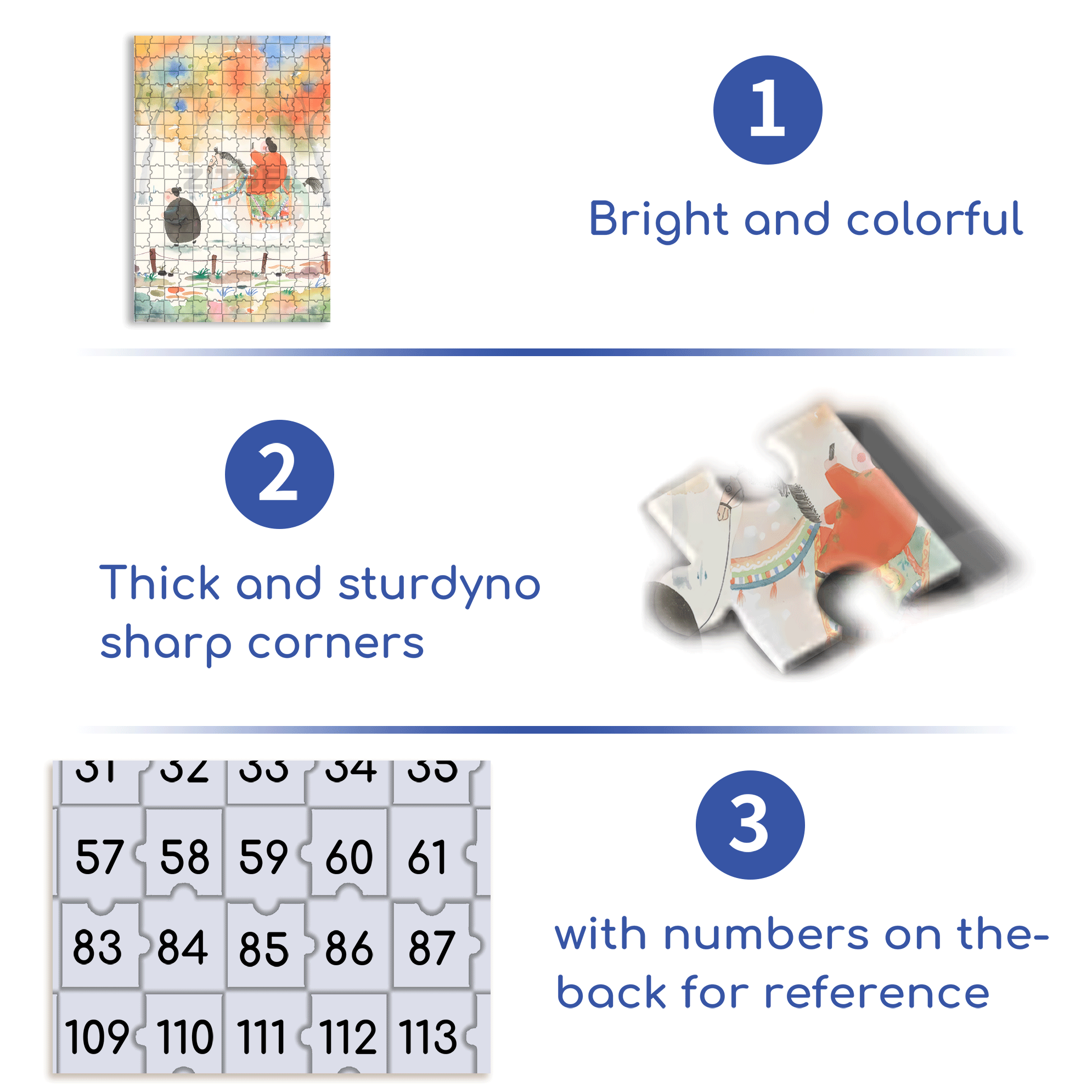 The Fat Horse 500pcs/1000pcs Jigsaw Puzzle, Scratch-Resistant, Interactive Family Game & Brain-Boosting DIY Decor, Perfect for Halloween, Christmas & New Year Gifts, Family Puzzle Game