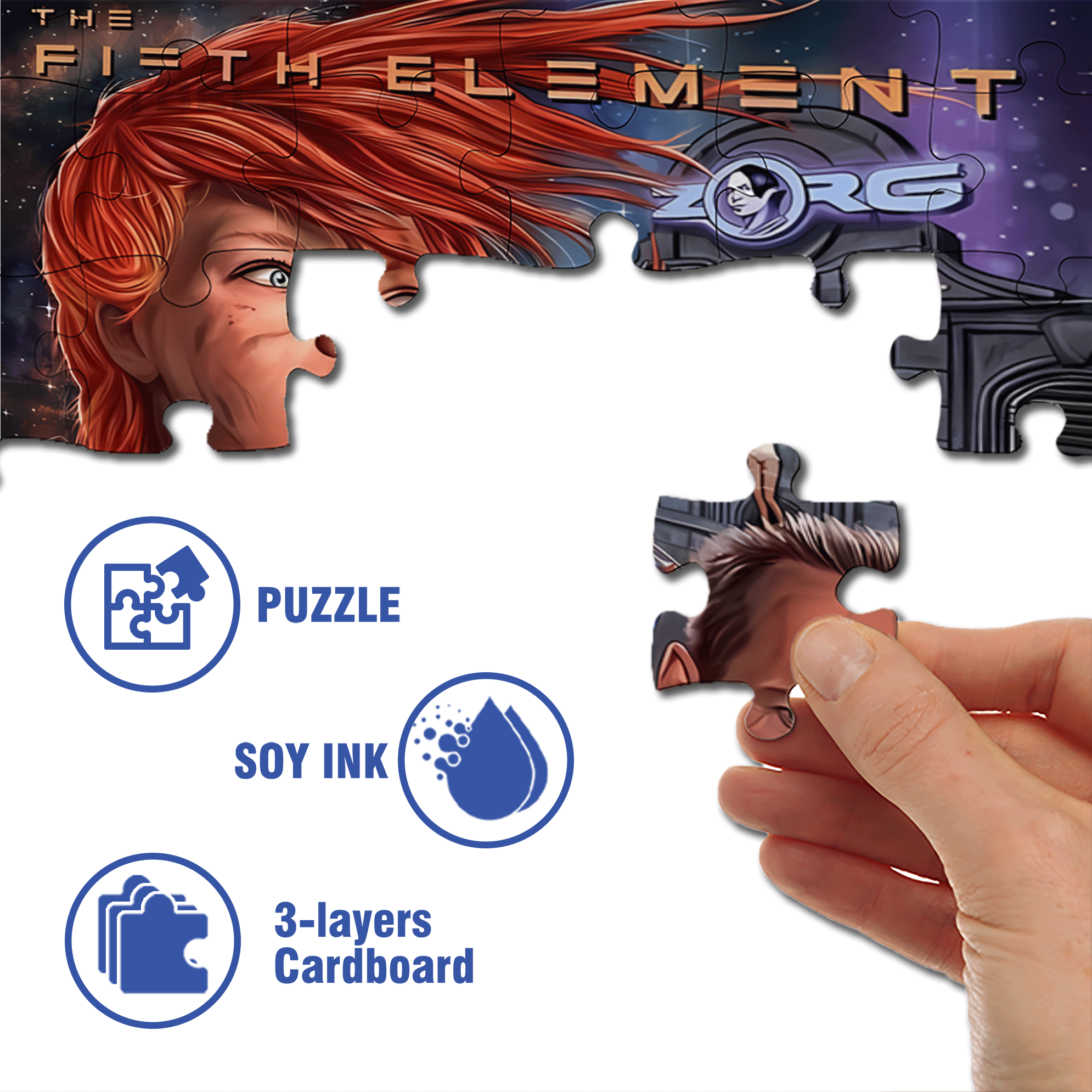The Fieth Element 500pcs/1000pcs Jigsaw Puzzle, Scratch-Resistant, Interactive Family Game & Brain-Boosting DIY Decor, Perfect for Halloween, Christmas & New Year Gifts, Family Puzzle Game
