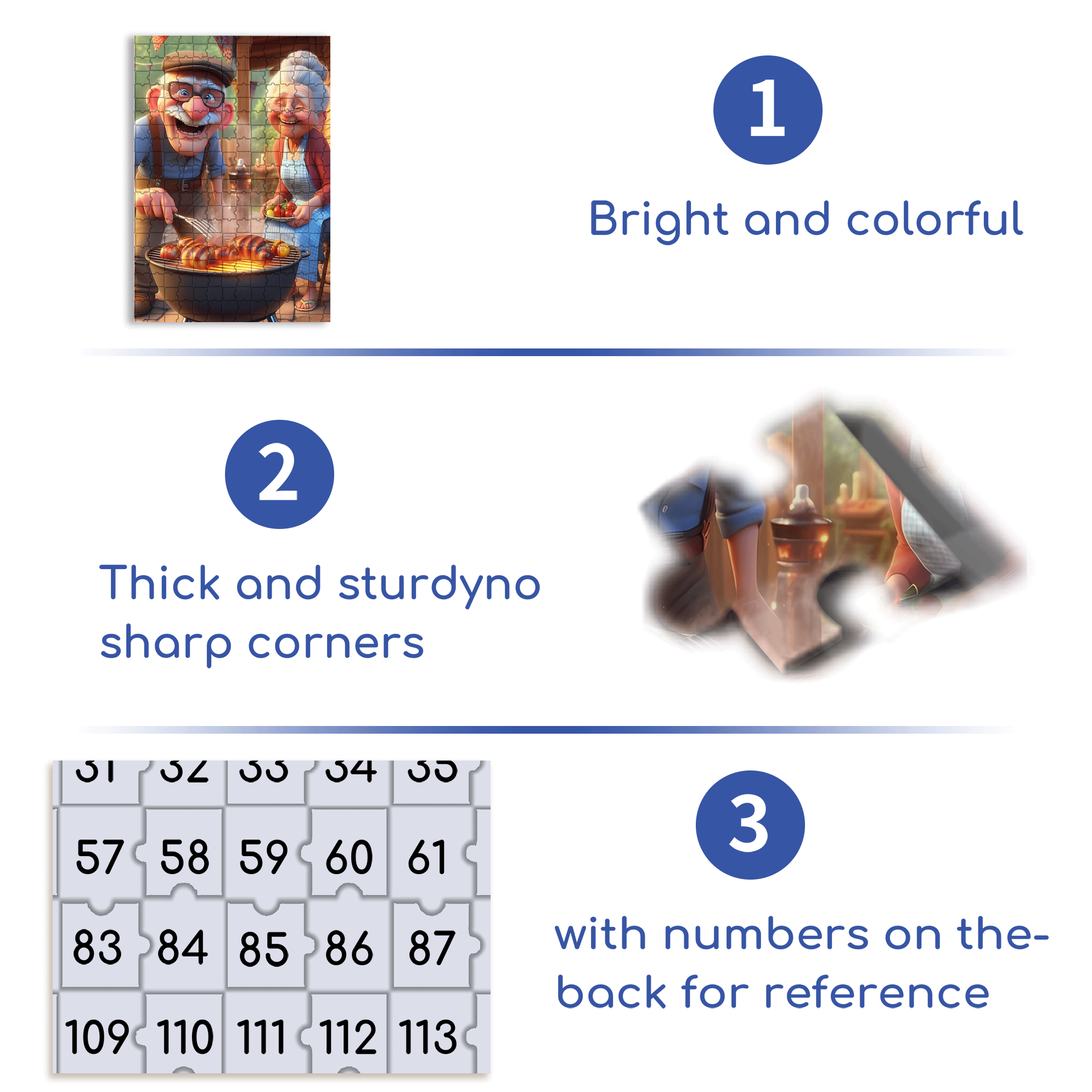 The Happy Moments Of The Elderly Couple 500pcs/1000pcs Jigsaw Puzzle, Scratch-Resistant, Interactive Family Game & Brain-Boosting DIY Decor, Perfect for Halloween, Christmas & New Year Gifts, Family Puzzle Game