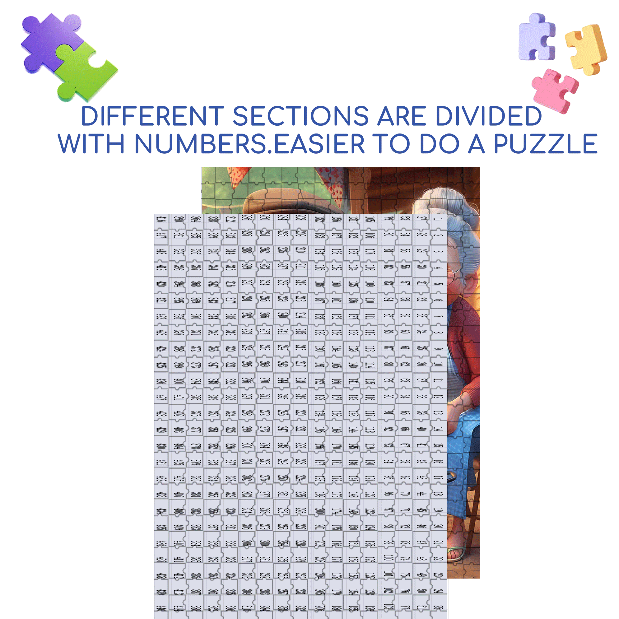 The Happy Moments Of The Elderly Couple 500pcs/1000pcs Jigsaw Puzzle, Scratch-Resistant, Interactive Family Game & Brain-Boosting DIY Decor, Perfect for Halloween, Christmas & New Year Gifts, Family Puzzle Game