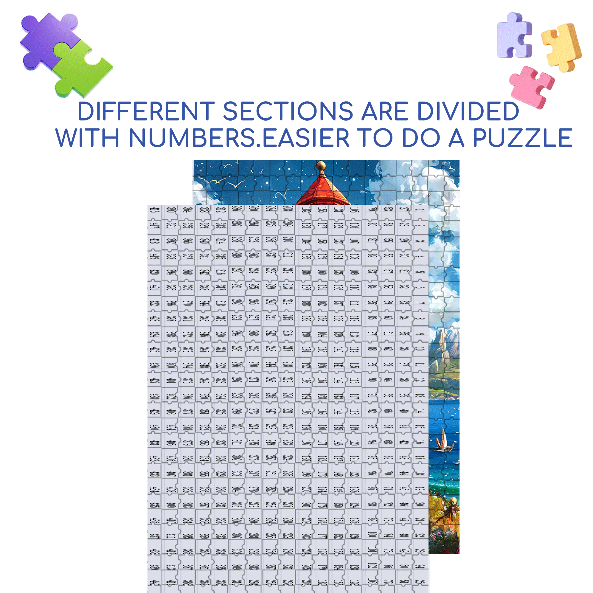 The Lighthouse In The Dream 500pcs/1000pcs Jigsaw Puzzle, Scratch-Resistant, Interactive Family Game & Brain-Boosting DIY Decor, Perfect for Halloween, Christmas & New Year Gifts, Family Puzzle Game
