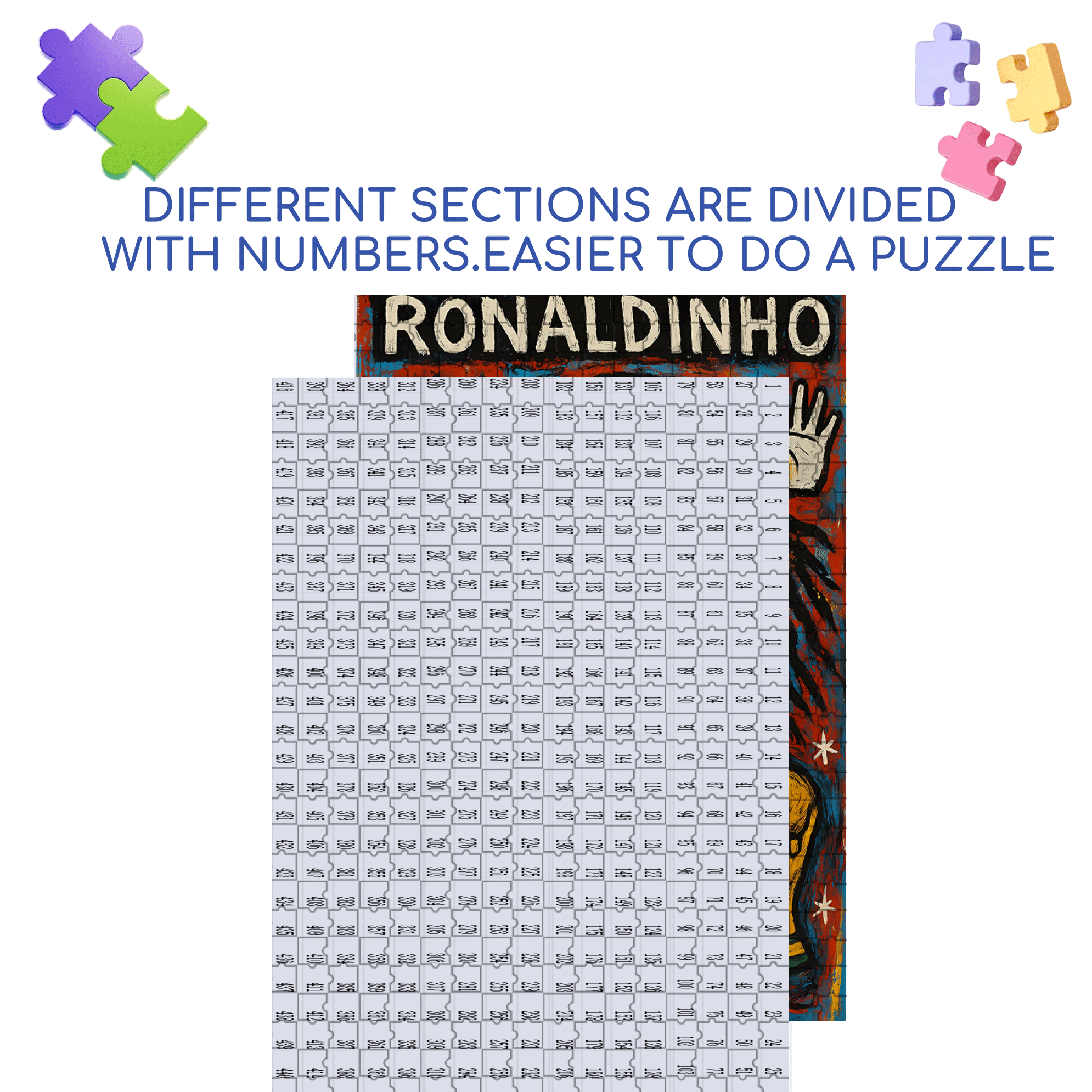 The Magician of Football 500pcs/1000pcs Jigsaw Puzzle, Scratch-Resistant, Interactive Family Game & Brain-Boosting DIY Decor, Perfect for Halloween, Christmas & New Year Gifts, Family Puzzle Game