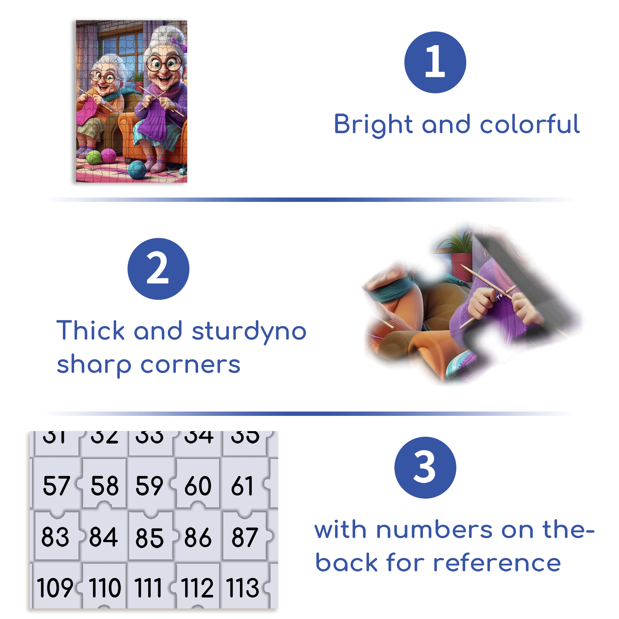 The Old Lady And The Ball Of Yarn 500pcs/1000pcs Jigsaw Puzzle, Scratch-Resistant, Interactive Family Game & Brain-Boosting DIY Decor, Perfect for Halloween, Christmas & New Year Gifts, Family Puzzle Game