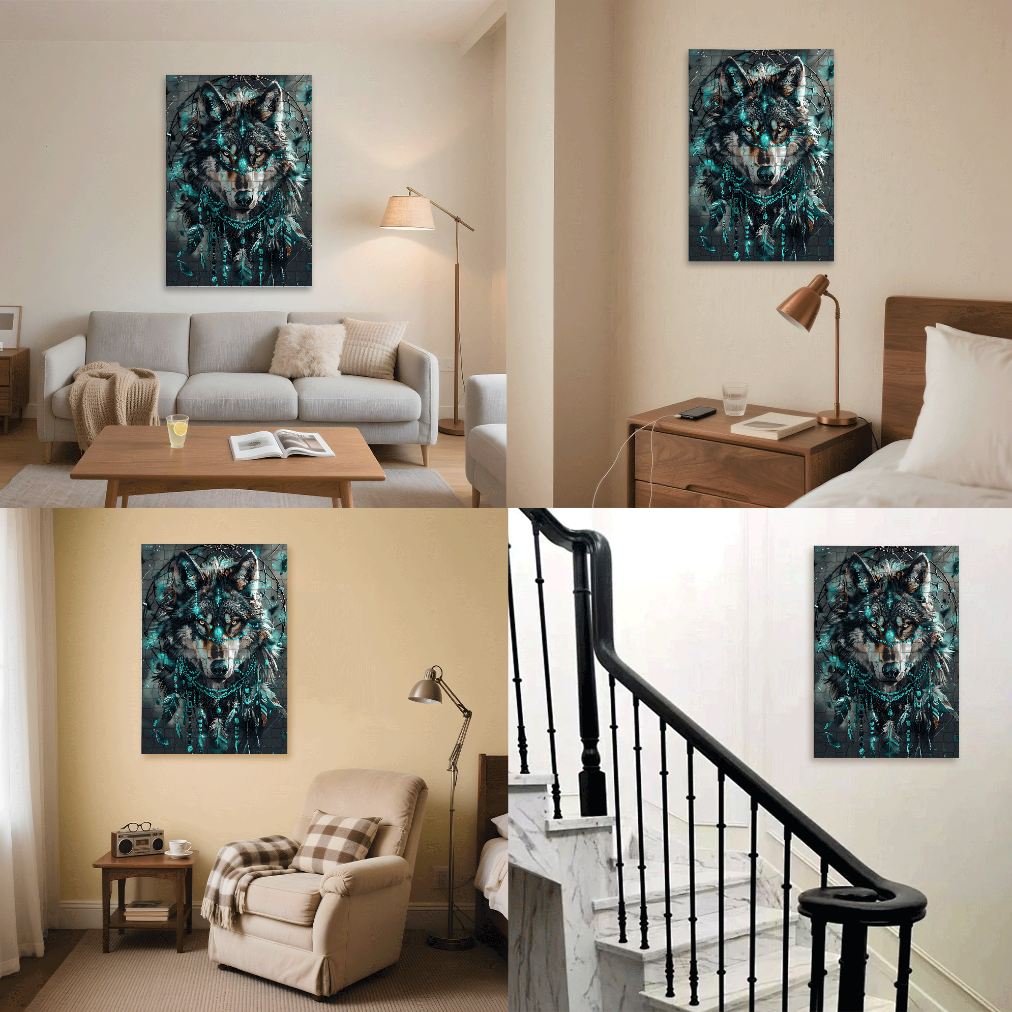 The Wolf and the Diamond 500pcs/1000pcs Jigsaw Puzzle, Scratch-Resistant, Interactive Family Game & Brain-Boosting DIY Decor, Perfect for Halloween, Christmas & New Year Gifts, Family Puzzle Game