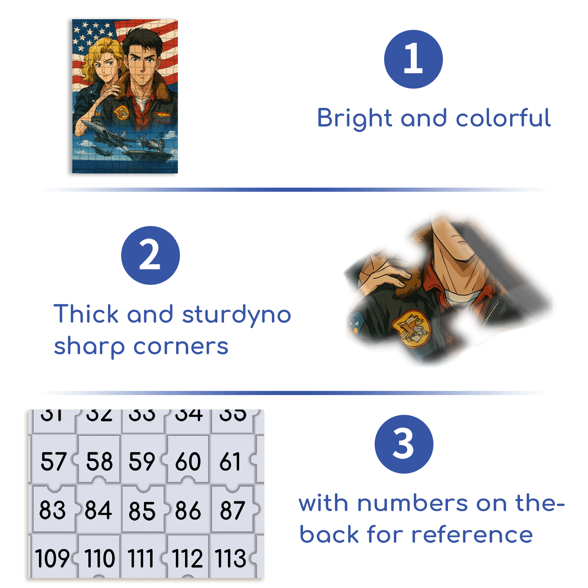 Top Gun 500pcs/1000pcs Jigsaw Puzzle, Scratch-Resistant, Interactive Family Game & Brain-Boosting DIY Decor, Perfect for Halloween, Christmas & New Year Gifts, Family Puzzle Game