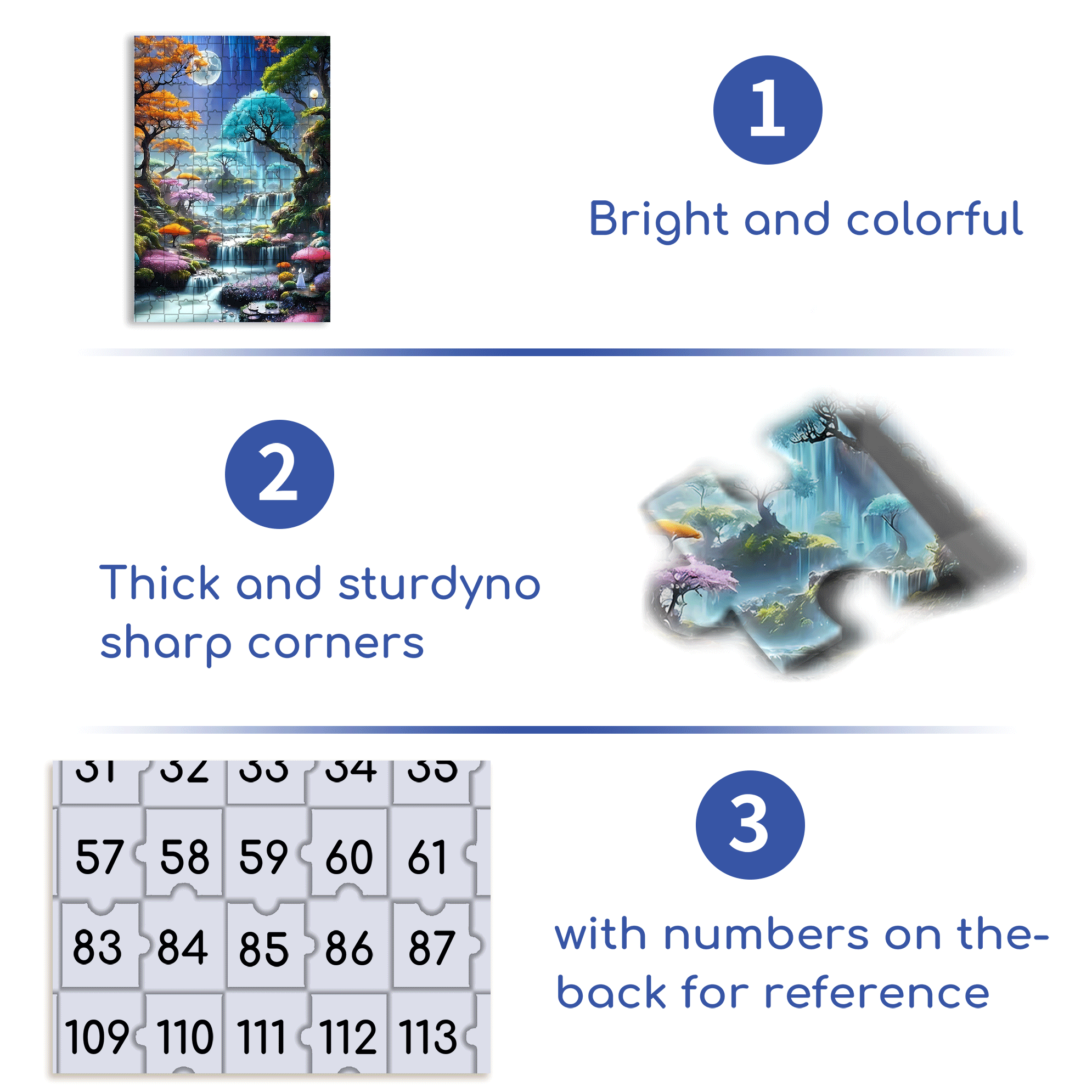 Tree and Waterfall 500pcs/1000pcs Jigsaw Puzzle, Scratch-Resistant, Interactive Family Game & Brain-Boosting DIY Decor, Perfect for Halloween, Christmas & New Year Gifts, Family Puzzle Game