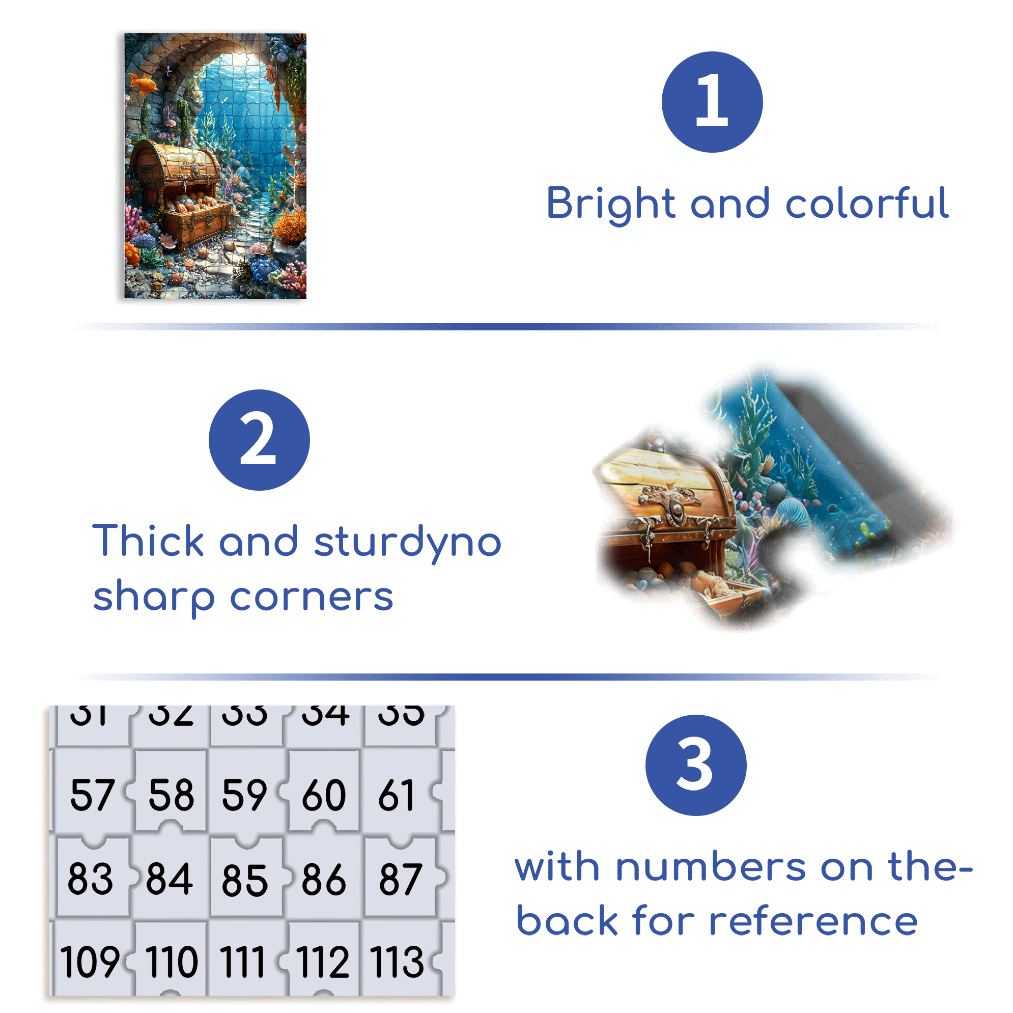 Underwater Treasure 500pcs/1000pcs Jigsaw Puzzle, Scratch-Resistant, Interactive Family Game & Brain-Boosting DIY Decor, Perfect for Halloween, Christmas & New Year Gifts, Family Puzzle Game