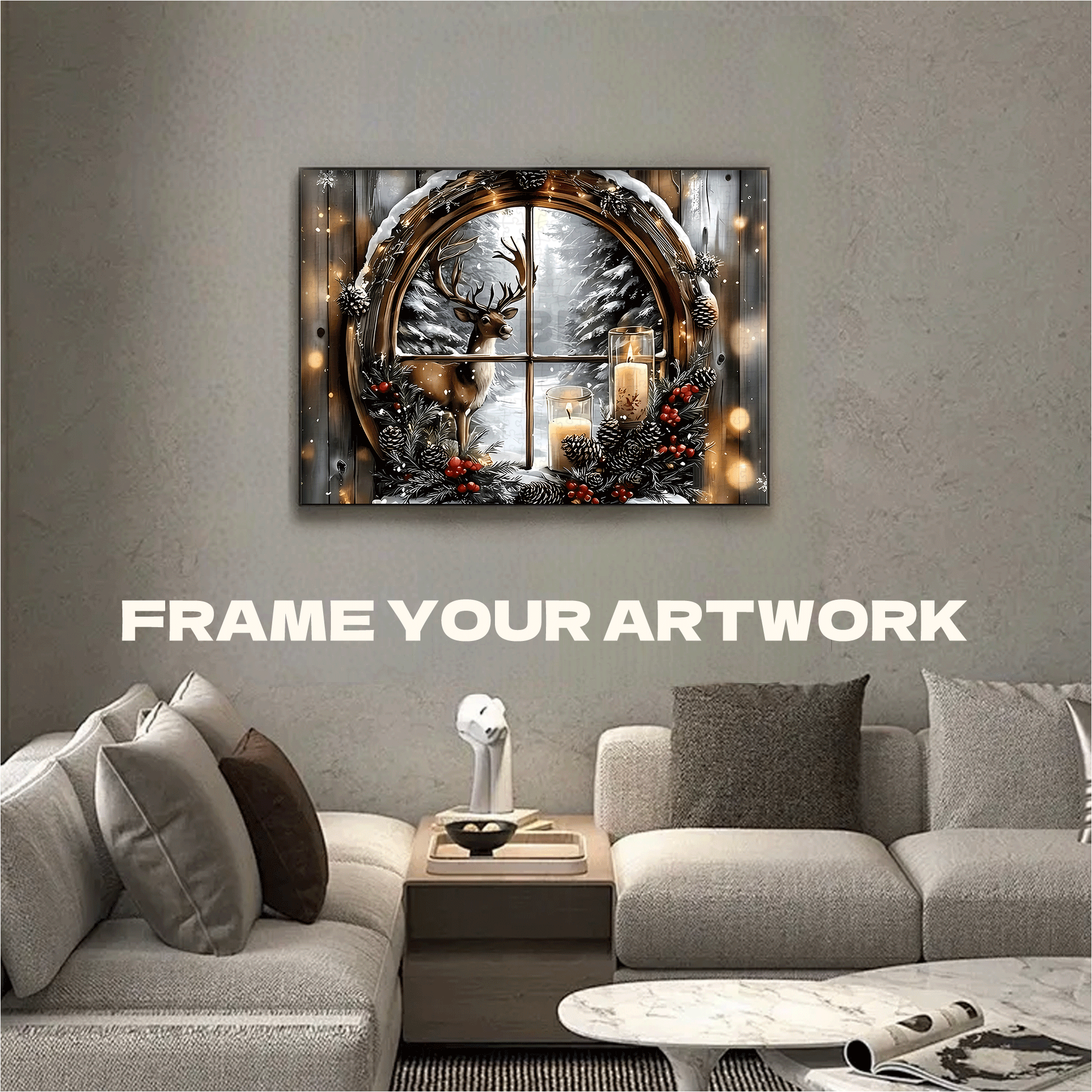 A Deer's Shadow By The Window 500pcs/1000pcs Jigsaw Puzzle, Scratch-Resistant, Interactive Family Game & Brain-Boosting DIY Decor, Perfect for Halloween, Christmas & New Year Gifts, Family Puzzle Game