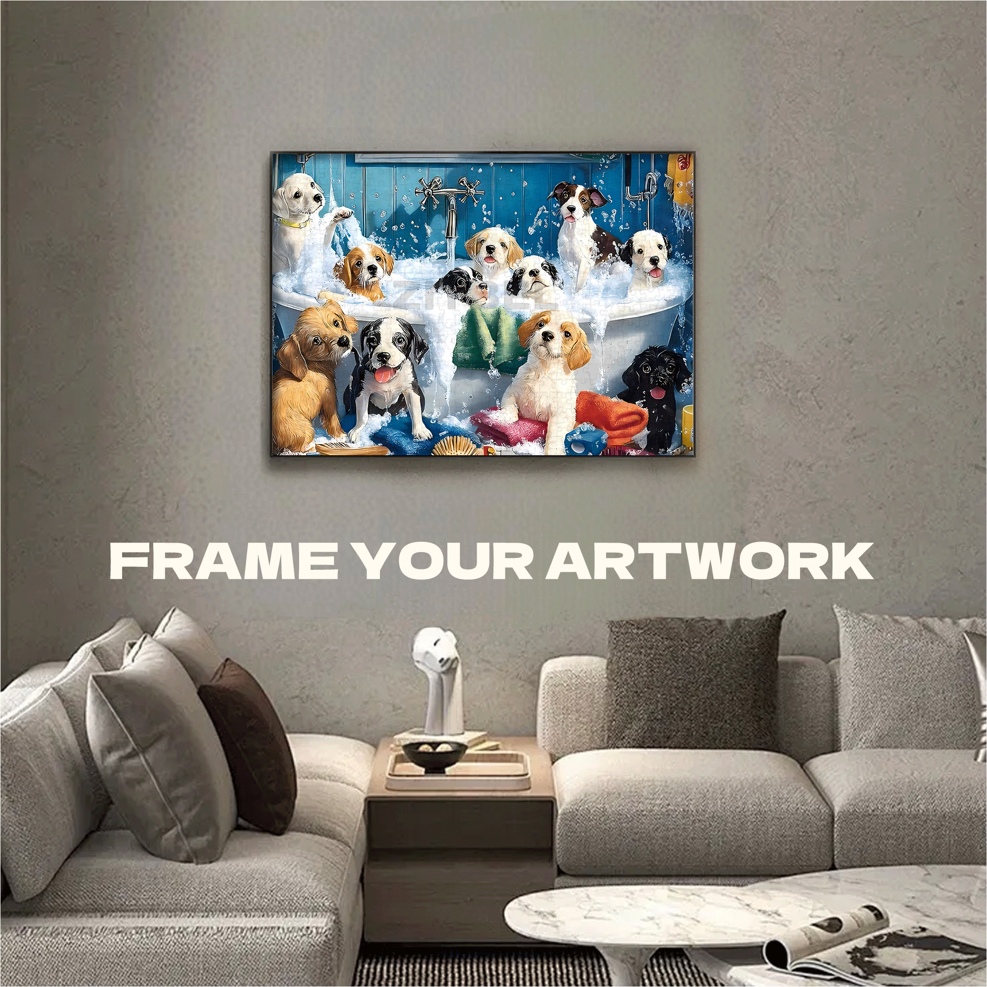 Breed Dogs 500pcs/1000pcs Jigsaw Puzzle, Scratch-Resistant, Interactive Family Game & Brain-Boosting DIY Decor, Perfect for Halloween, Christmas & New Year Gifts, Family Puzzle Game