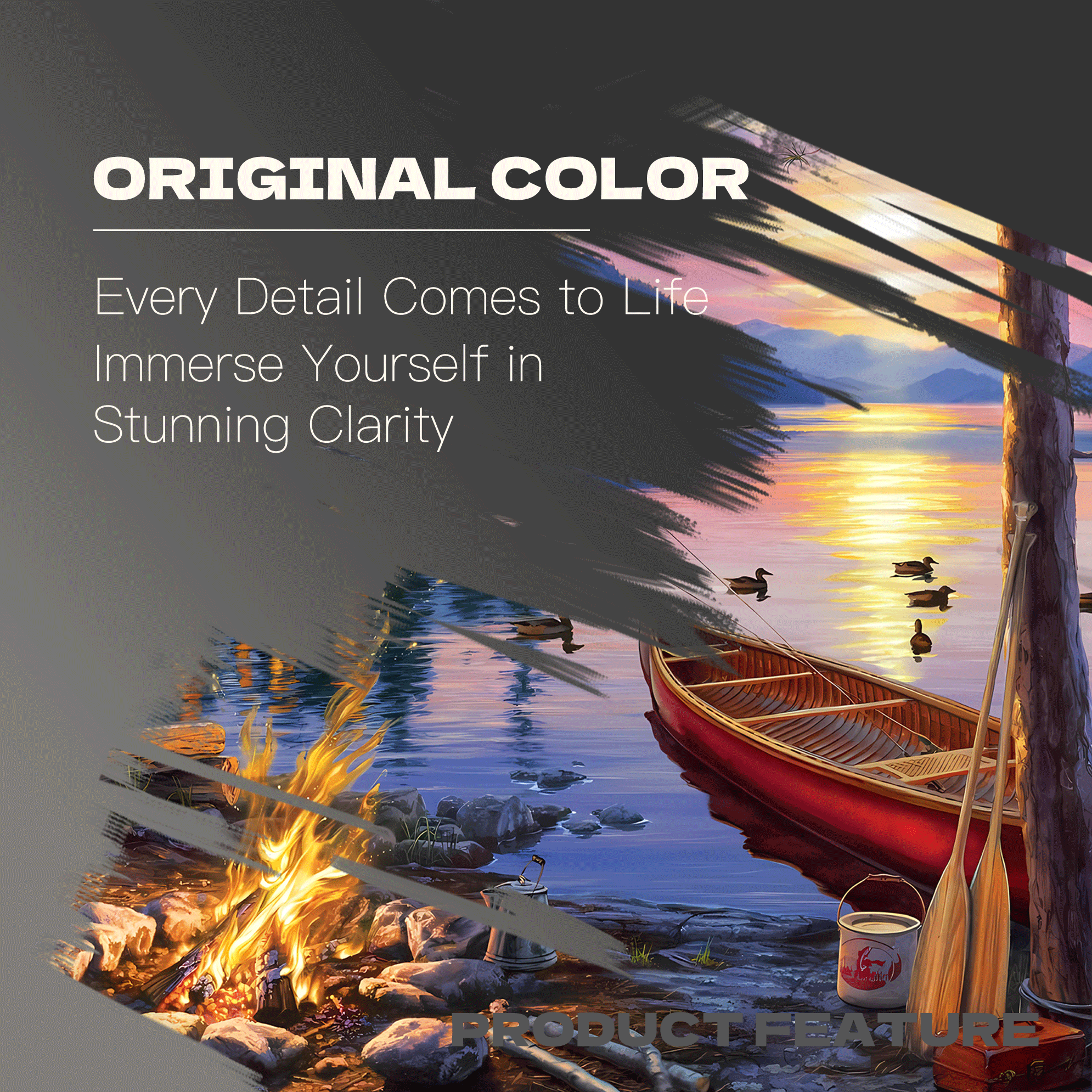 Cabin Sunset 500pcs/1000pcs Jigsaw Puzzle, Scratch-Resistant, Interactive Family Game & Brain-Boosting DIY Decor, Perfect for Halloween, Christmas & New Year Gifts, Family Puzzle Game