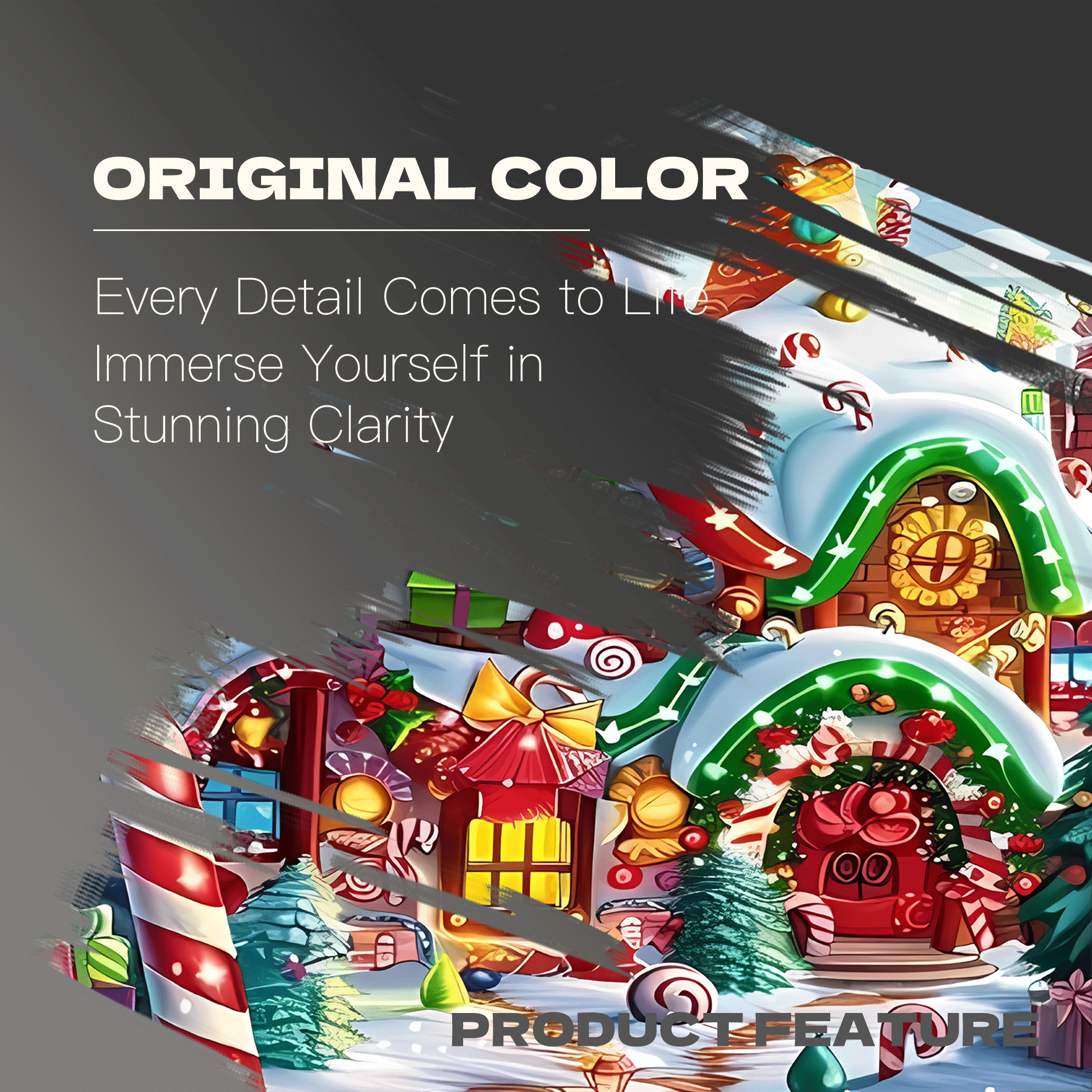 Christmas Candy House 500pcs/1000pcs Jigsaw Puzzle, Scratch-Resistant, Interactive Family Game & Brain-Boosting DIY Decor, Perfect for Halloween, Christmas & New Year Gifts, Family Puzzle Game