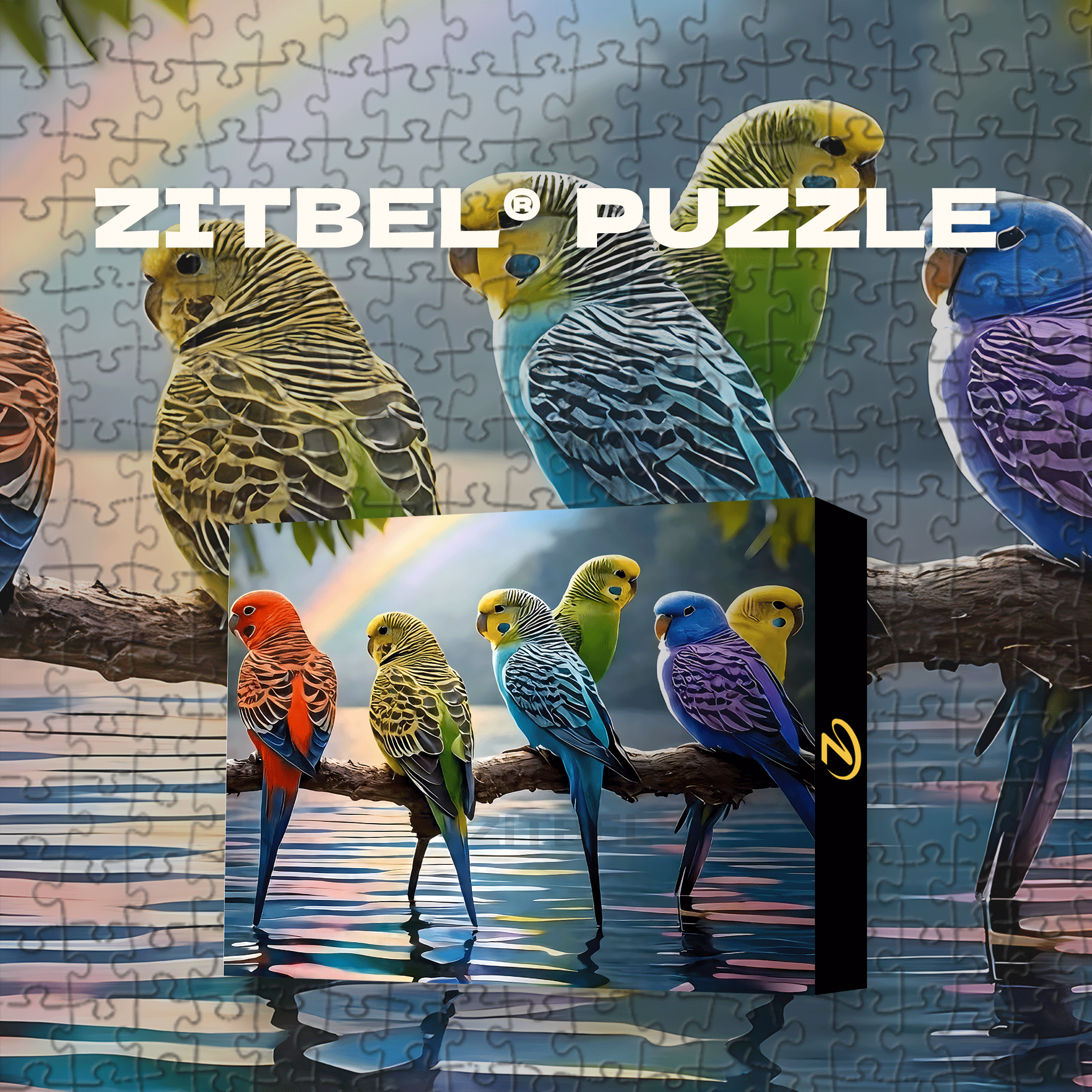 Colorful Parrots On Branch 500pcs/1000pcs Jigsaw Puzzle, Scratch-Resistant, Interactive Family Game & Brain-Boosting DIY Decor, Perfect for Halloween, Christmas & New Year Gifts, Family Puzzle Game
