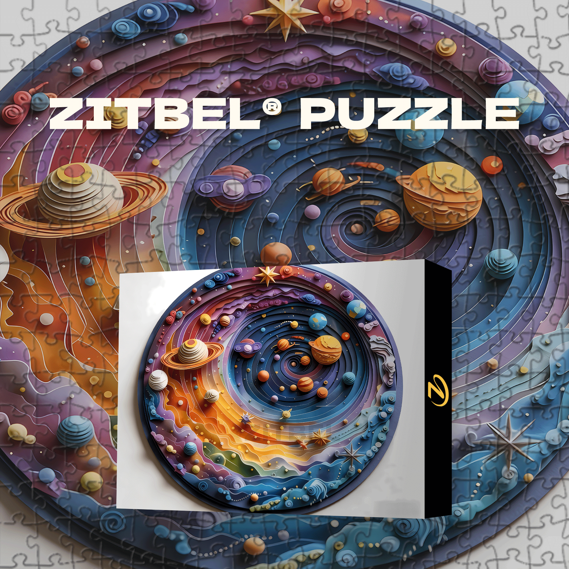 Colorful Planet 500pcs/1000pcs Jigsaw Puzzle, Scratch-Resistant, Interactive Family Game & Brain-Boosting DIY Decor, Perfect for Halloween, Christmas & New Year Gifts, Family Puzzle Game