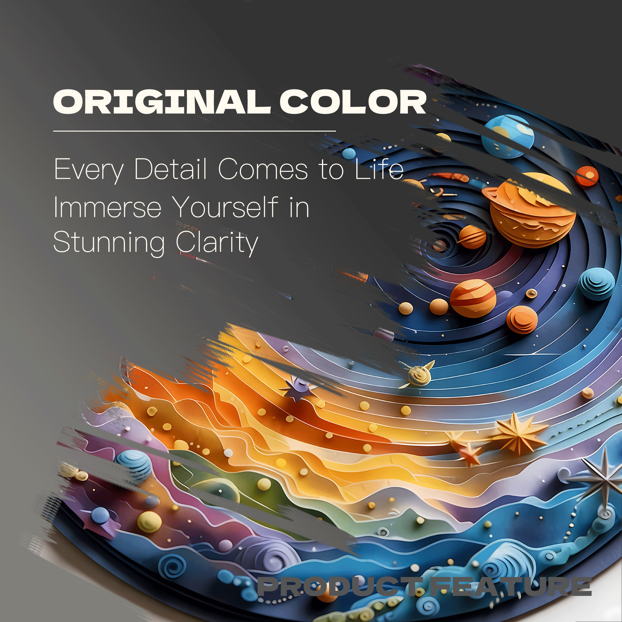 Colorful Planet 500pcs/1000pcs Jigsaw Puzzle, Scratch-Resistant, Interactive Family Game & Brain-Boosting DIY Decor, Perfect for Halloween, Christmas & New Year Gifts, Family Puzzle Game