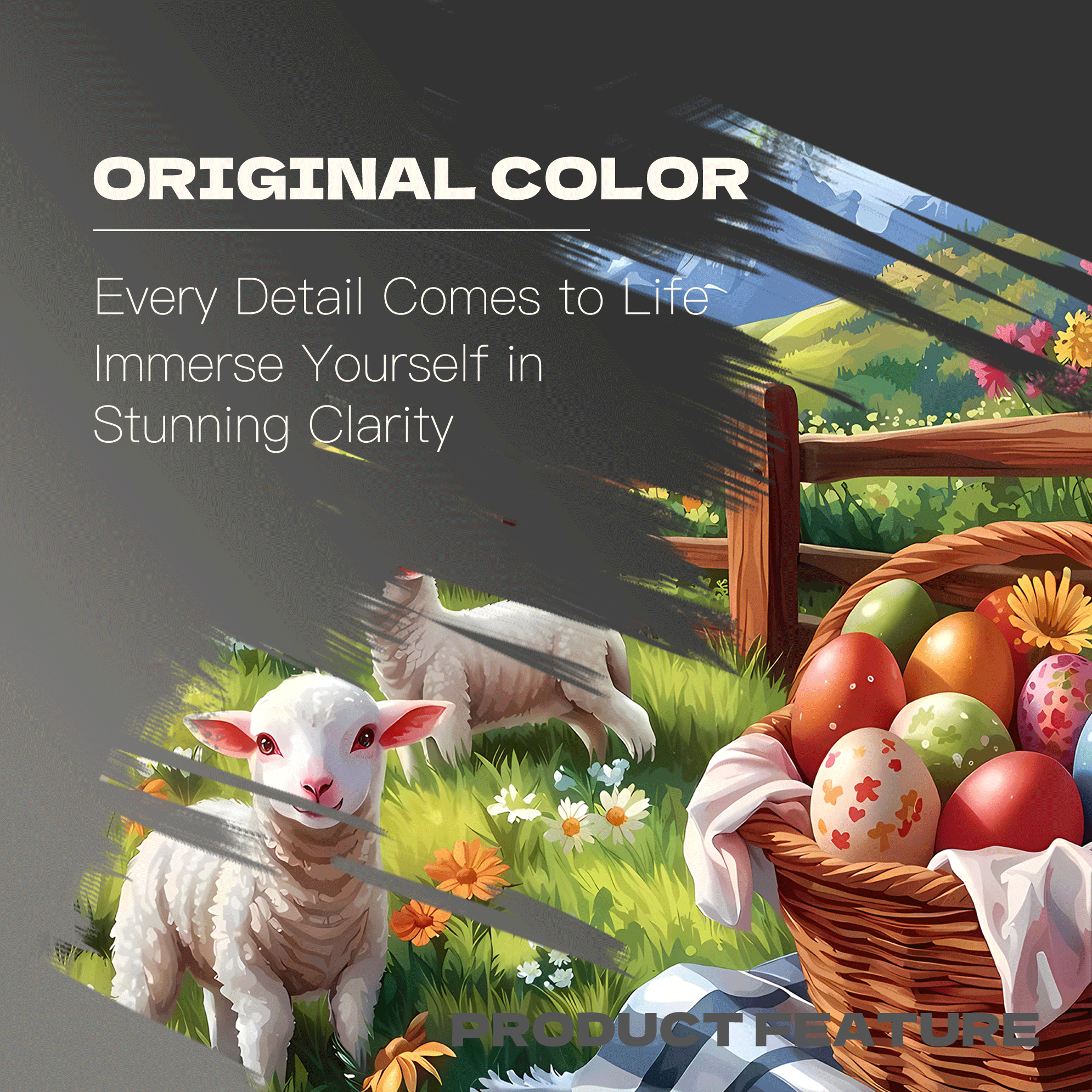 Easter Lamb 500pcs/1000pcs Jigsaw Puzzle, Scratch-Resistant, Interactive Family Game & Brain-Boosting DIY Decor, Perfect for Halloween, Christmas & New Year Gifts, Family Puzzle Game